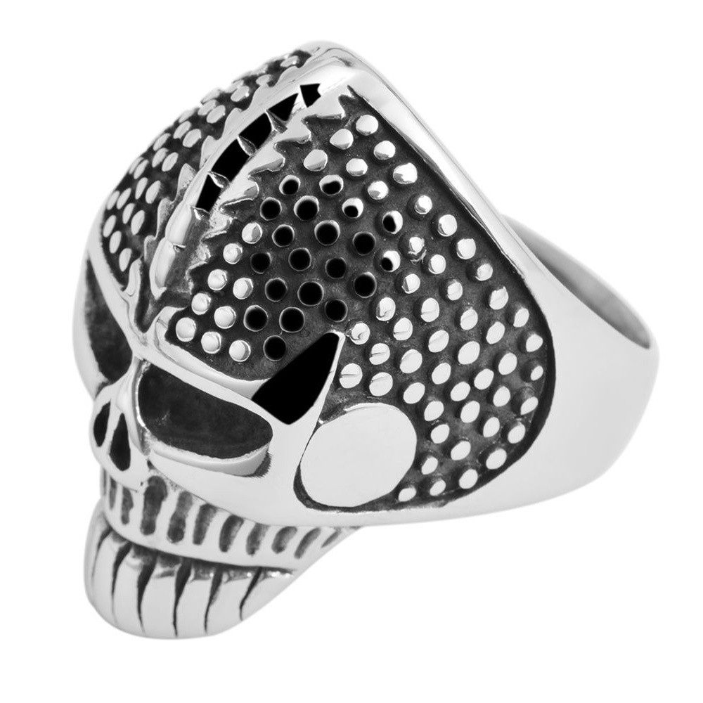 Adelia´s Fingerring Herren Ring Totenkopf aus Edelstahl