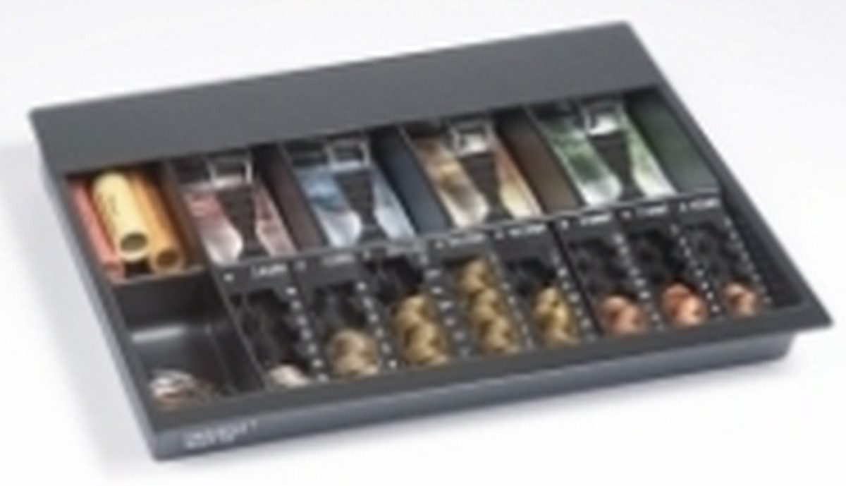 INKiESS Geldkassette Kasse Minikord 8501 RE BxTxH 39,5x32,5x6,0 schwarz