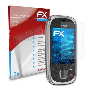 atFoliX Schutzfolie Displayschutz für Nokia 7230, (3 Folien), Ultraklar und hartbeschichtet