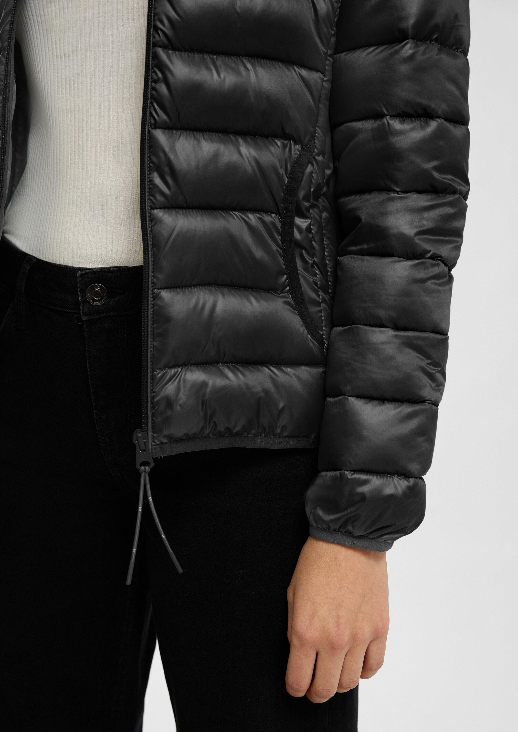 QS Funktionsjacke Outdoor-Jacke Leicht wattierte Steppjacke mit Kapuze