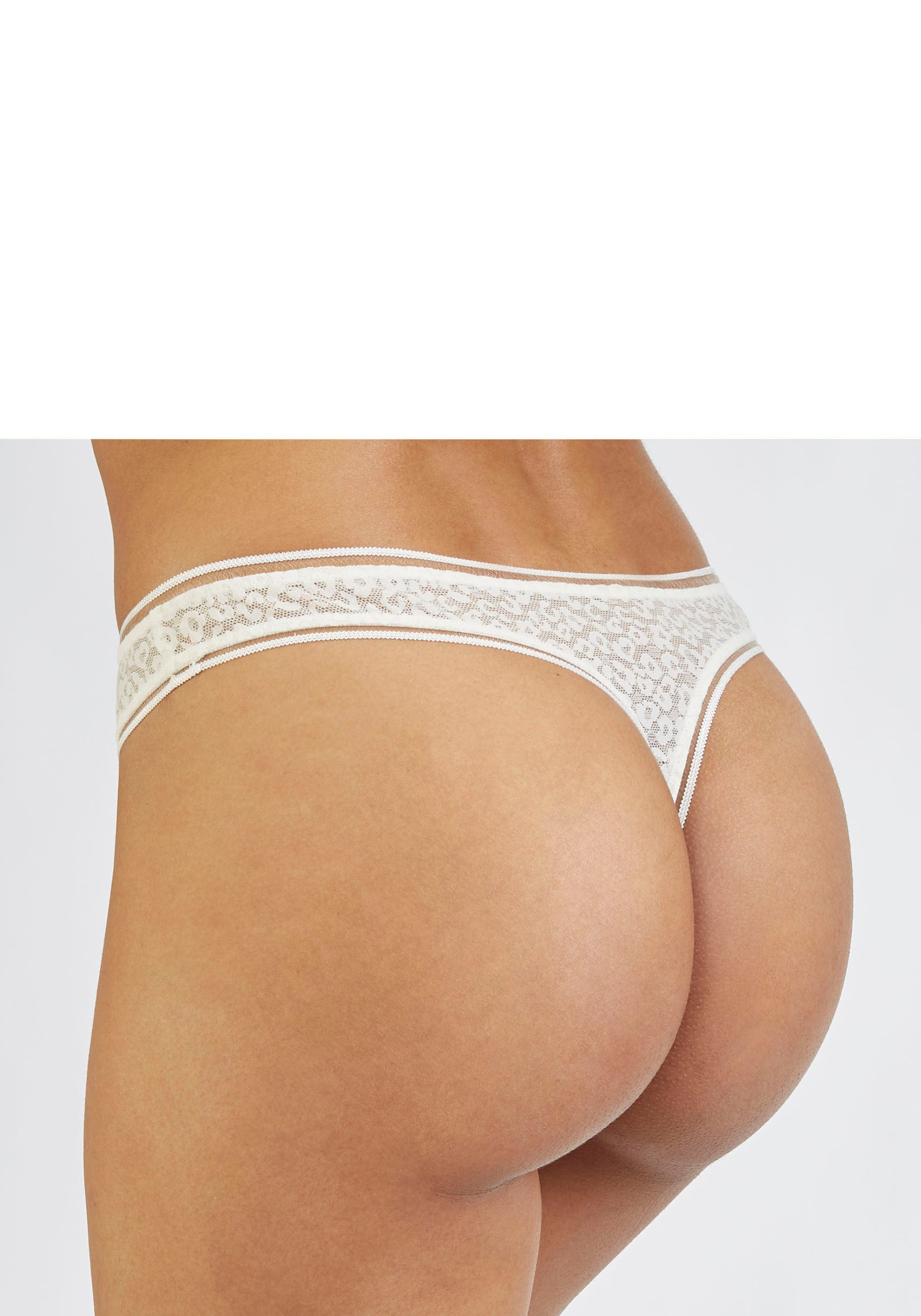 Nuance by Lascana String aus Allover-Jacquardspitze im angesagten Leo-Look