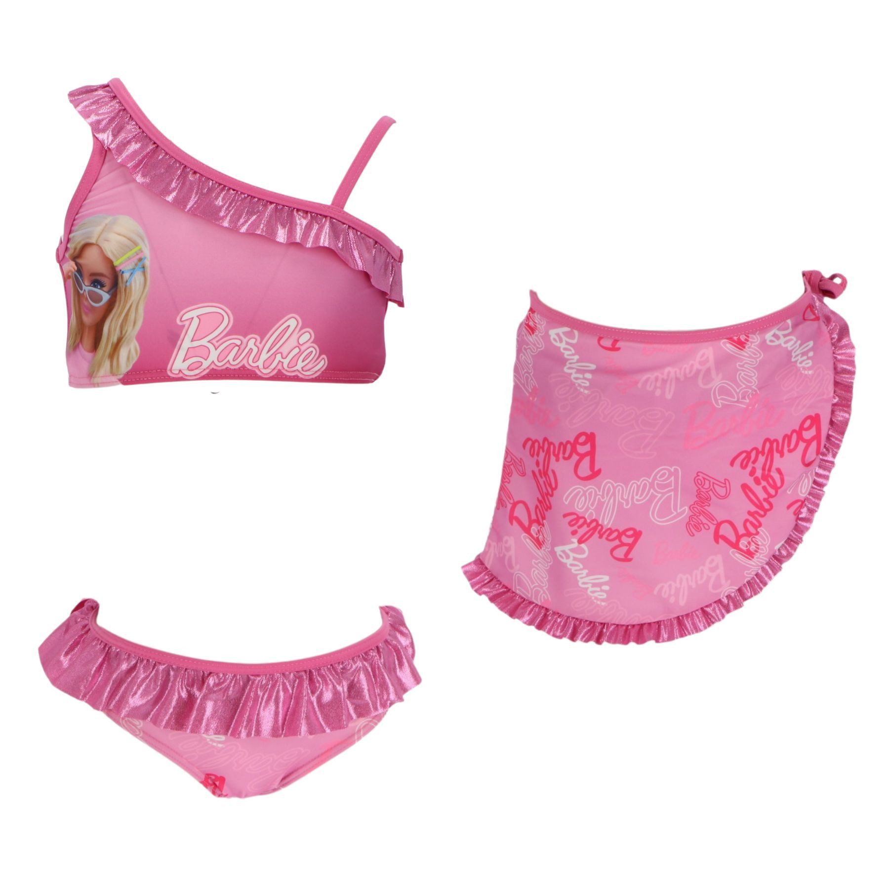 Badeslip Kinder Bikini mit Sarong Badebekleidung & Strandoutfit Sommer