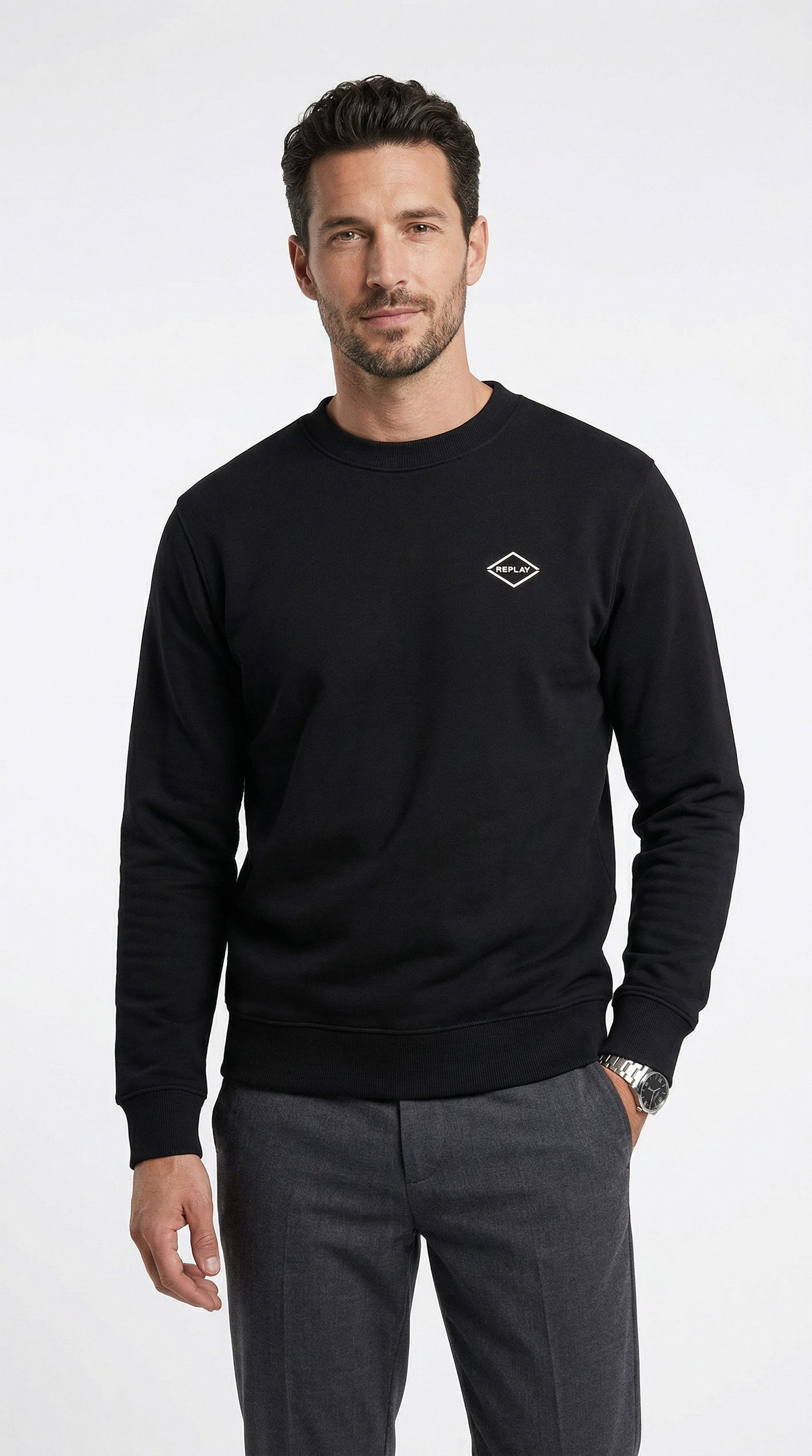 Replay Sweatshirt in Baumwoll-Qualität