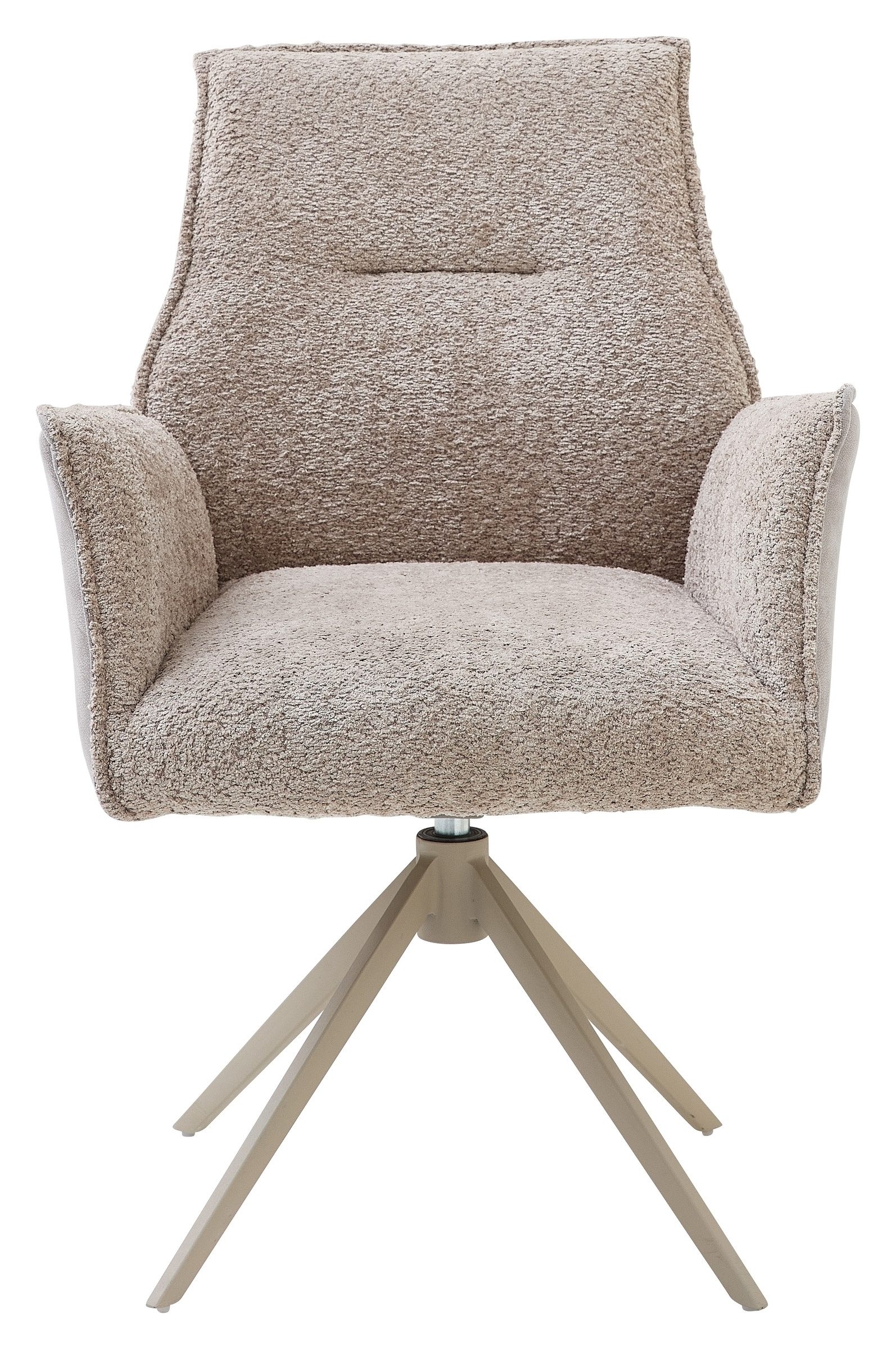 freiraum Armlehnstuhl Kayla (2er Set), (2er Set) drehbar, Bouclestoffbezug taupe, beige - 62x60x92 (BxHxT)