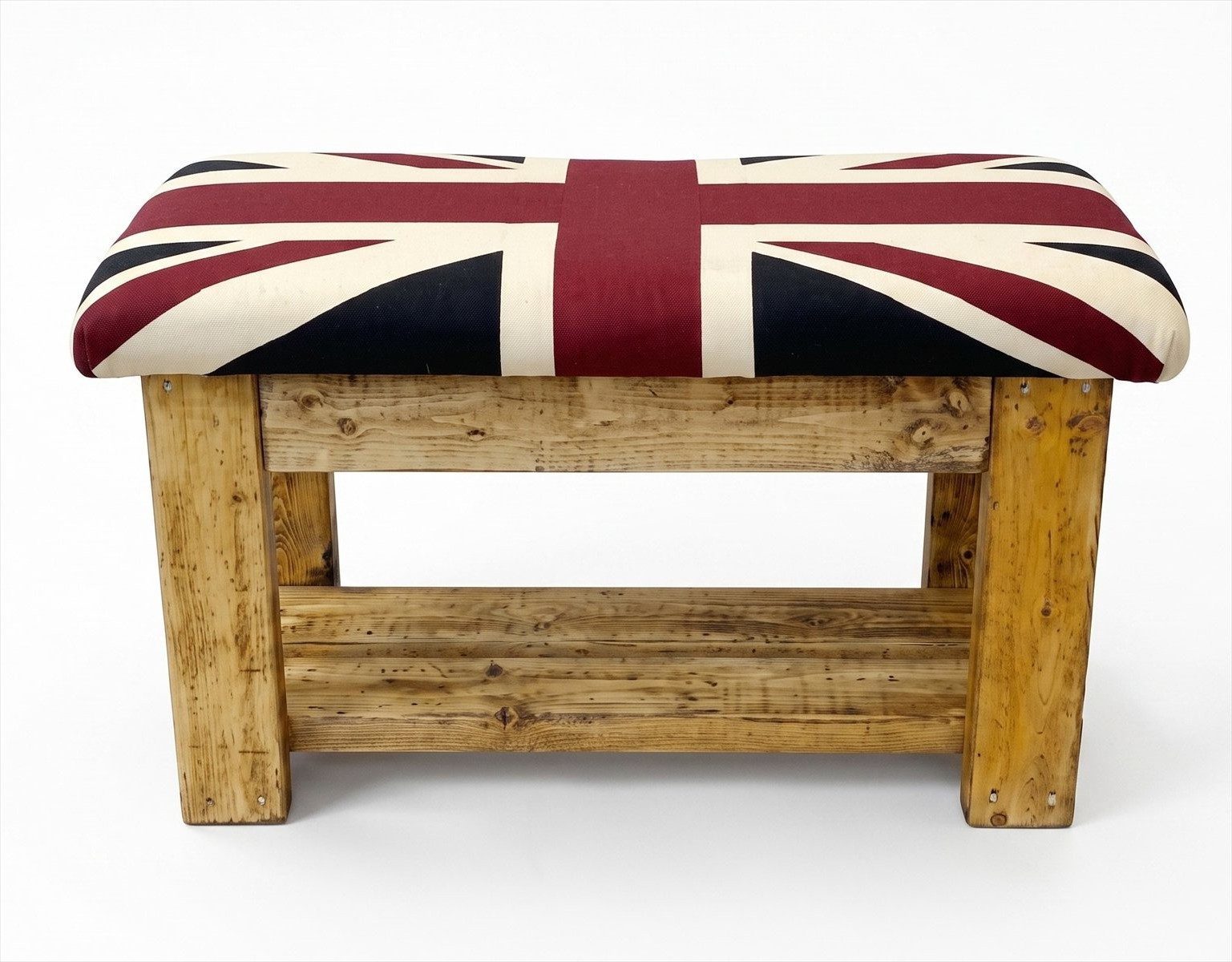Xlmoebel Polsterbank Union Jack Polsterbank British Style Vintage Textil Sitzbank Retro (Polsterbank, 1-St., 1-tlg)