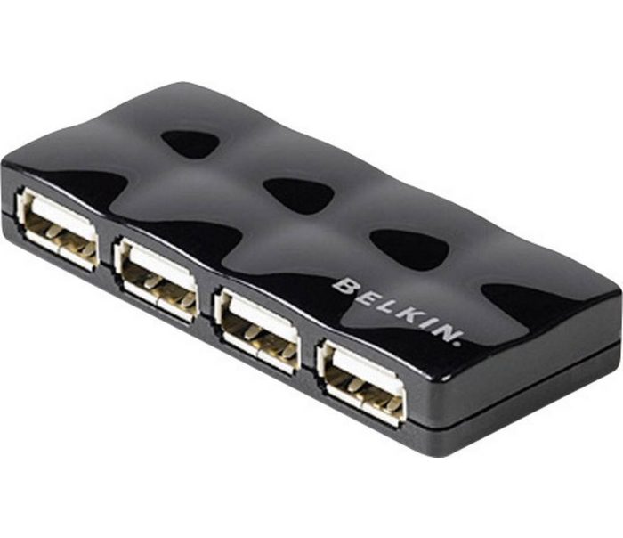 Belkin USB-Verteiler Belkin F5U701CWBLK 7 Port USB 2.0-Hub Schwarz
