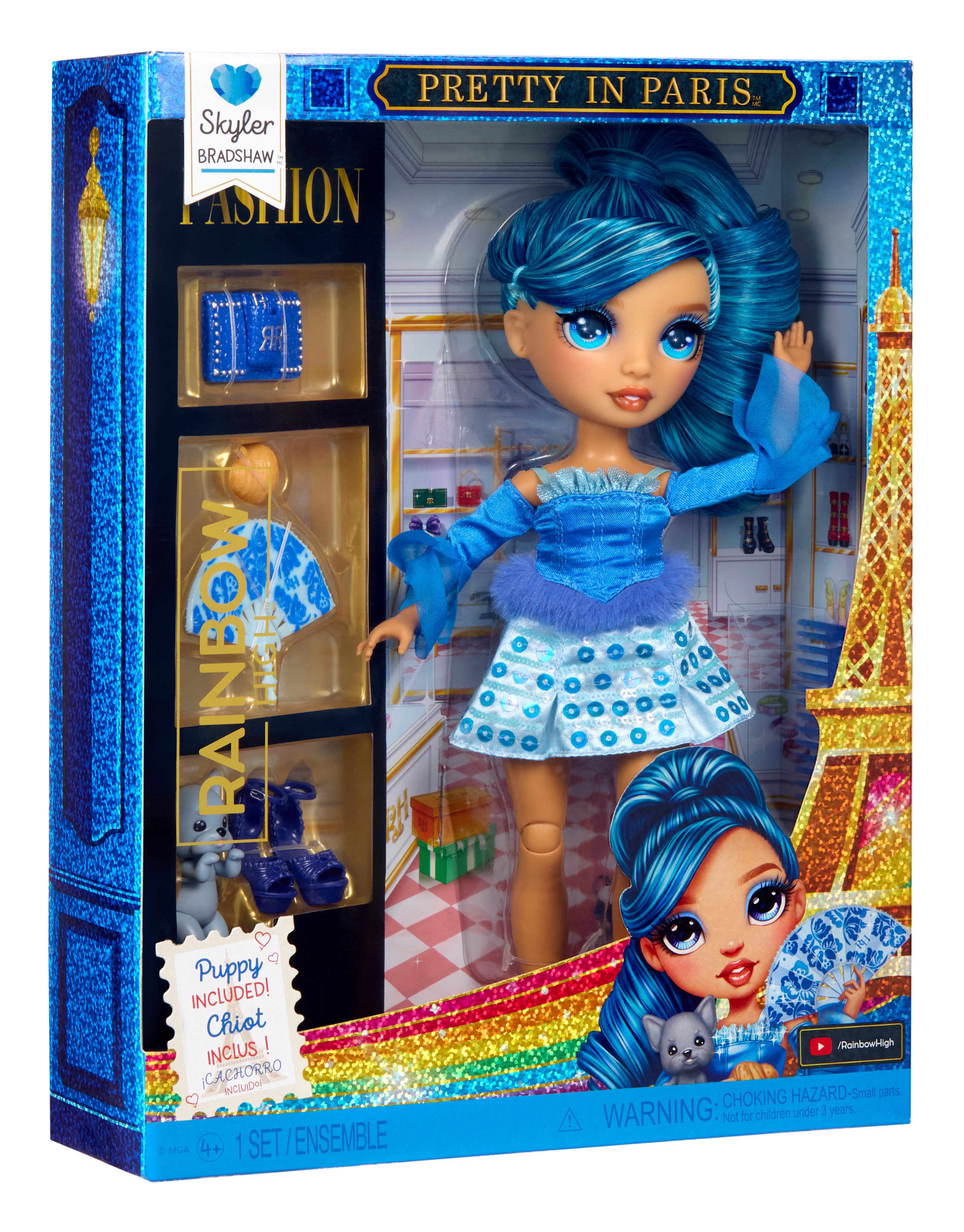 Rainbow High Anziehpuppe Rainbow High Pretty in Paris Fashion Doll- Skyler