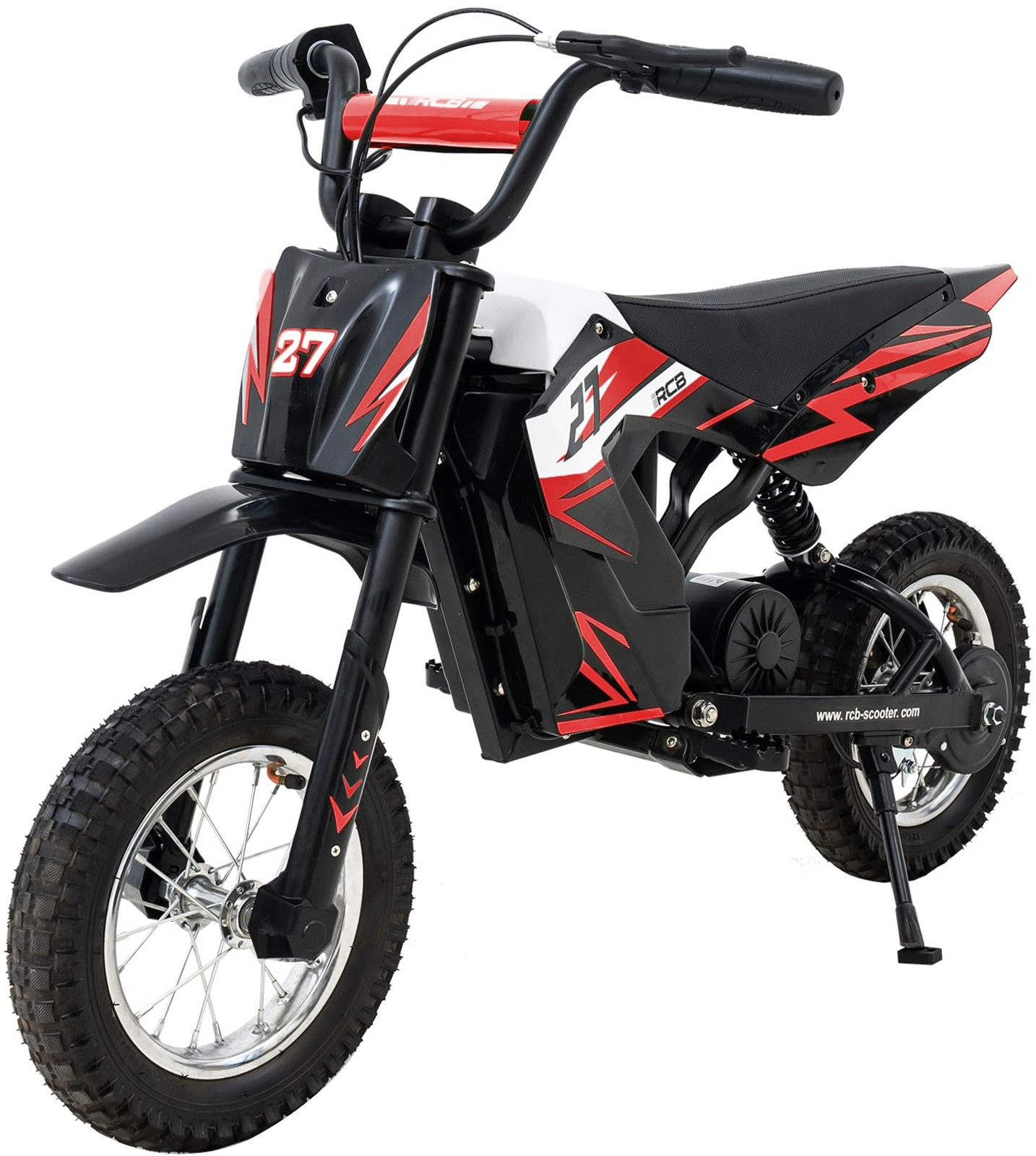 RCB Elektro-Kindermotorrad R9X,3 Geschwindigkeitsmodus,Max 25km/h,Reichweite 15 km, 12"Luftreifen