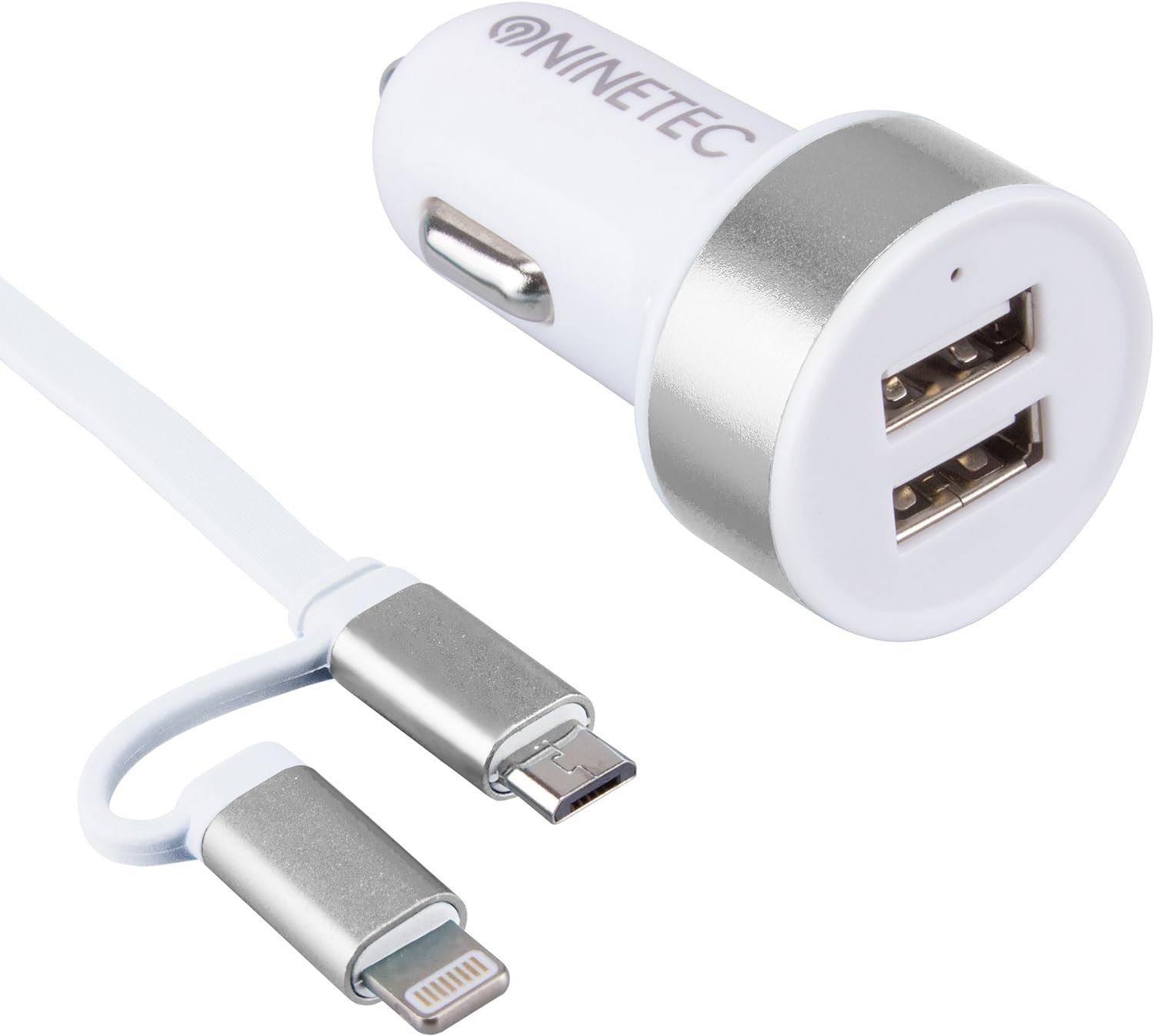 Zigarettenanzünder Kfz Auto Ladegerät 2x USB Adapter Ladeadapter 2in1 Autobatterie-Ladegerät