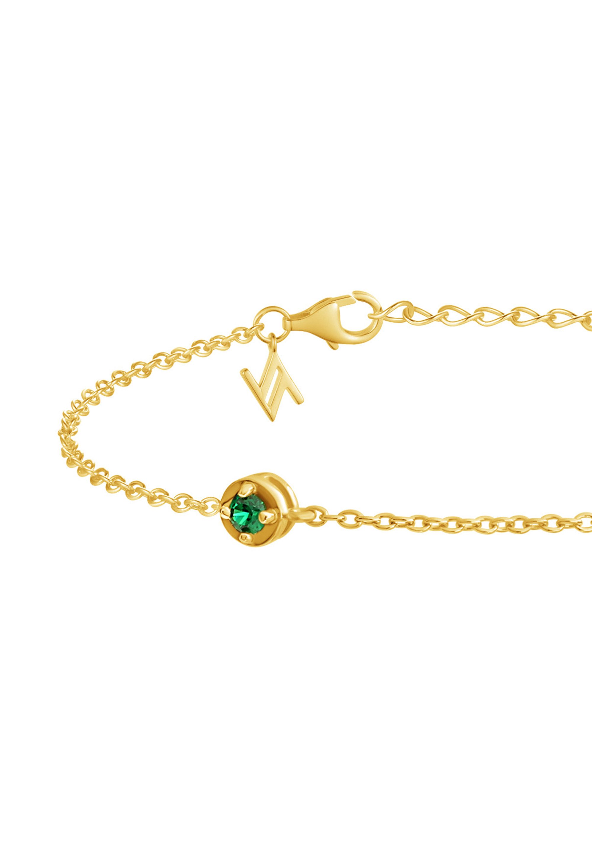 NANA KAY Armband Delicate Touch, mit grünem Stein