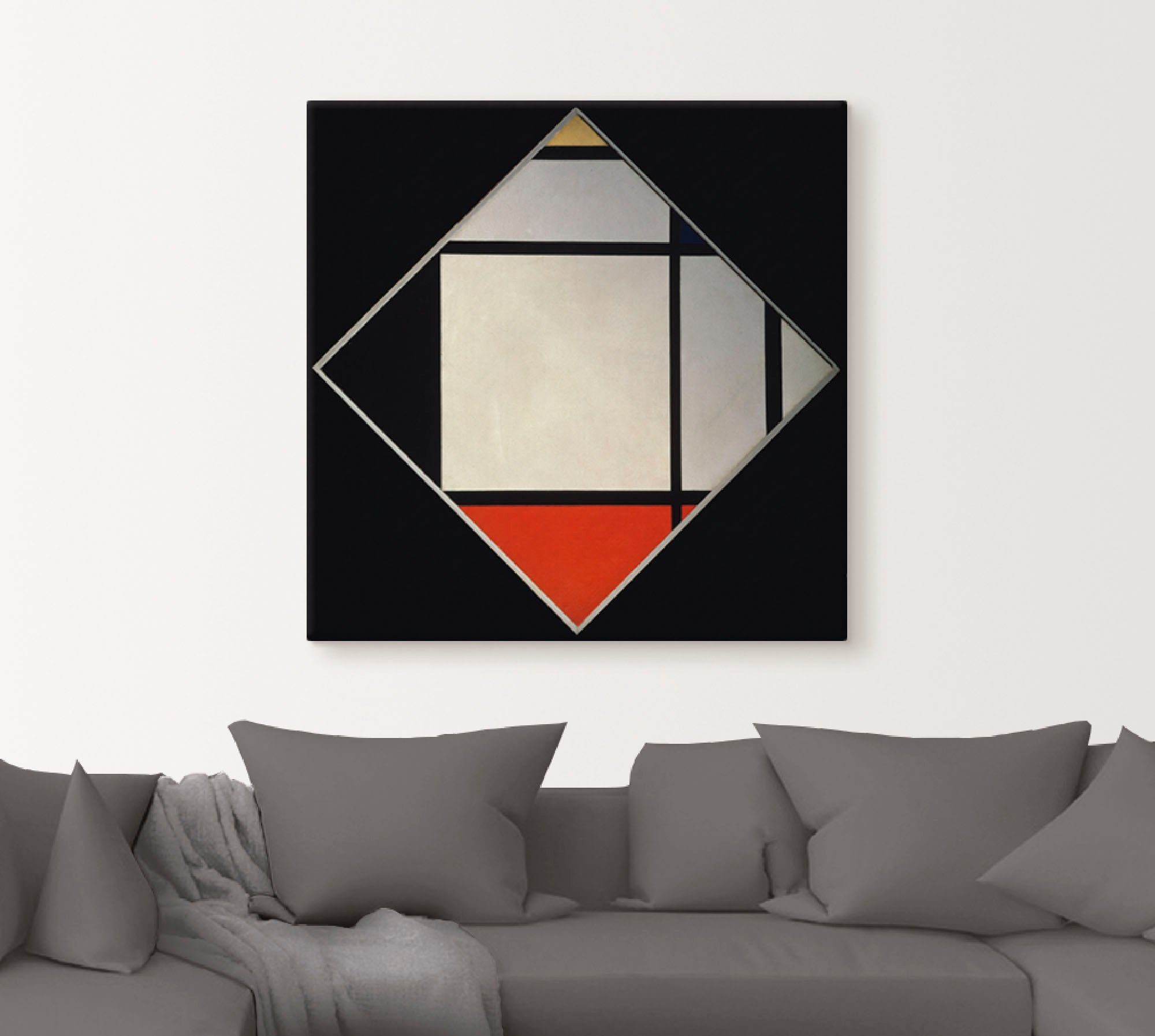Artland Leinwandbild Rhombus II., Muster (1 St), auf Holzrahmen gespannt