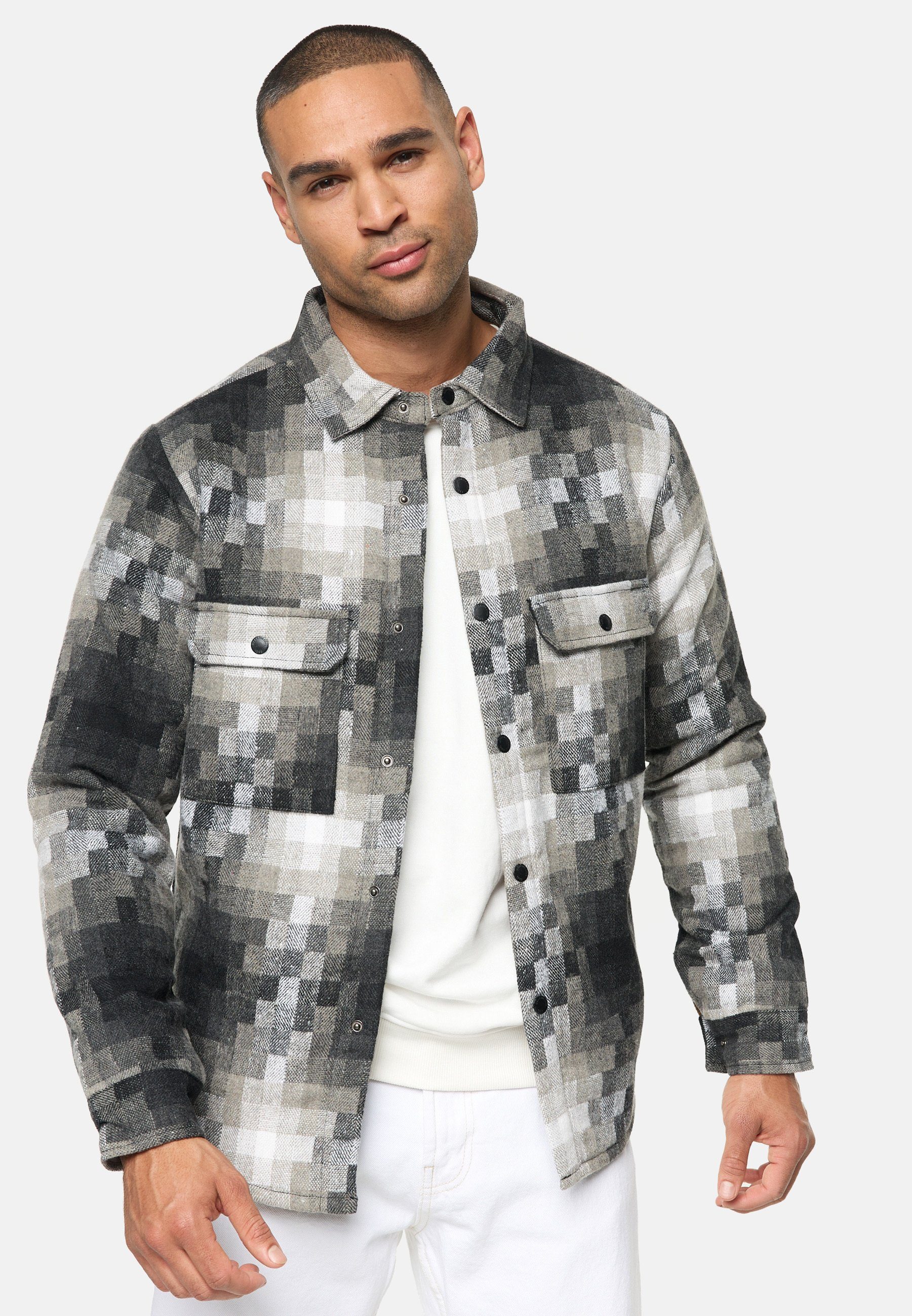 Indicode Hemdjacke Herren Spin Übergangsjacke Herrenjacke mit klassischem Karomuster