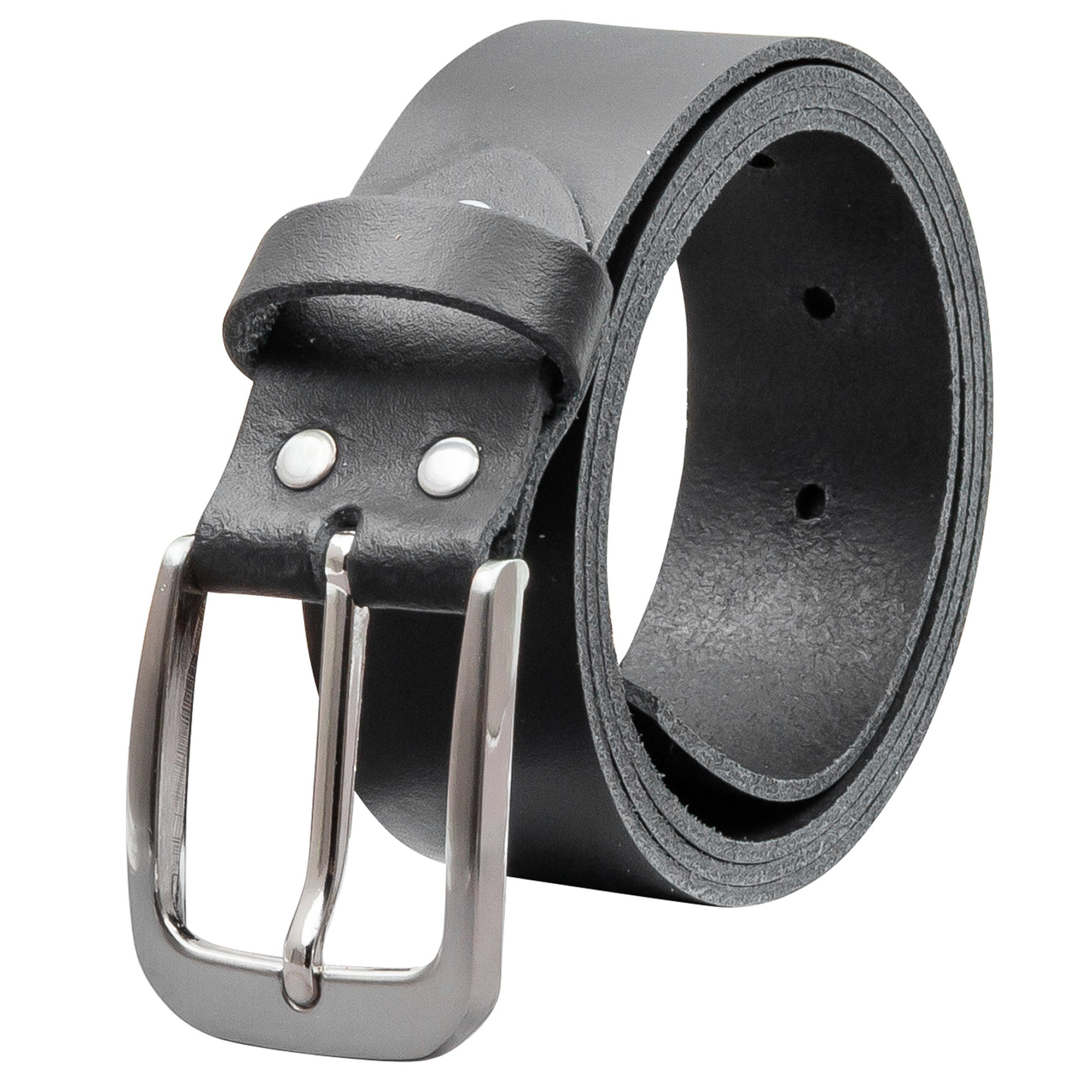 COLOGNEBELT Ledergürtel OM428-SL-Schwarz MADE IN GERMANY, Schwarz Kürzbar, günstig online kaufen