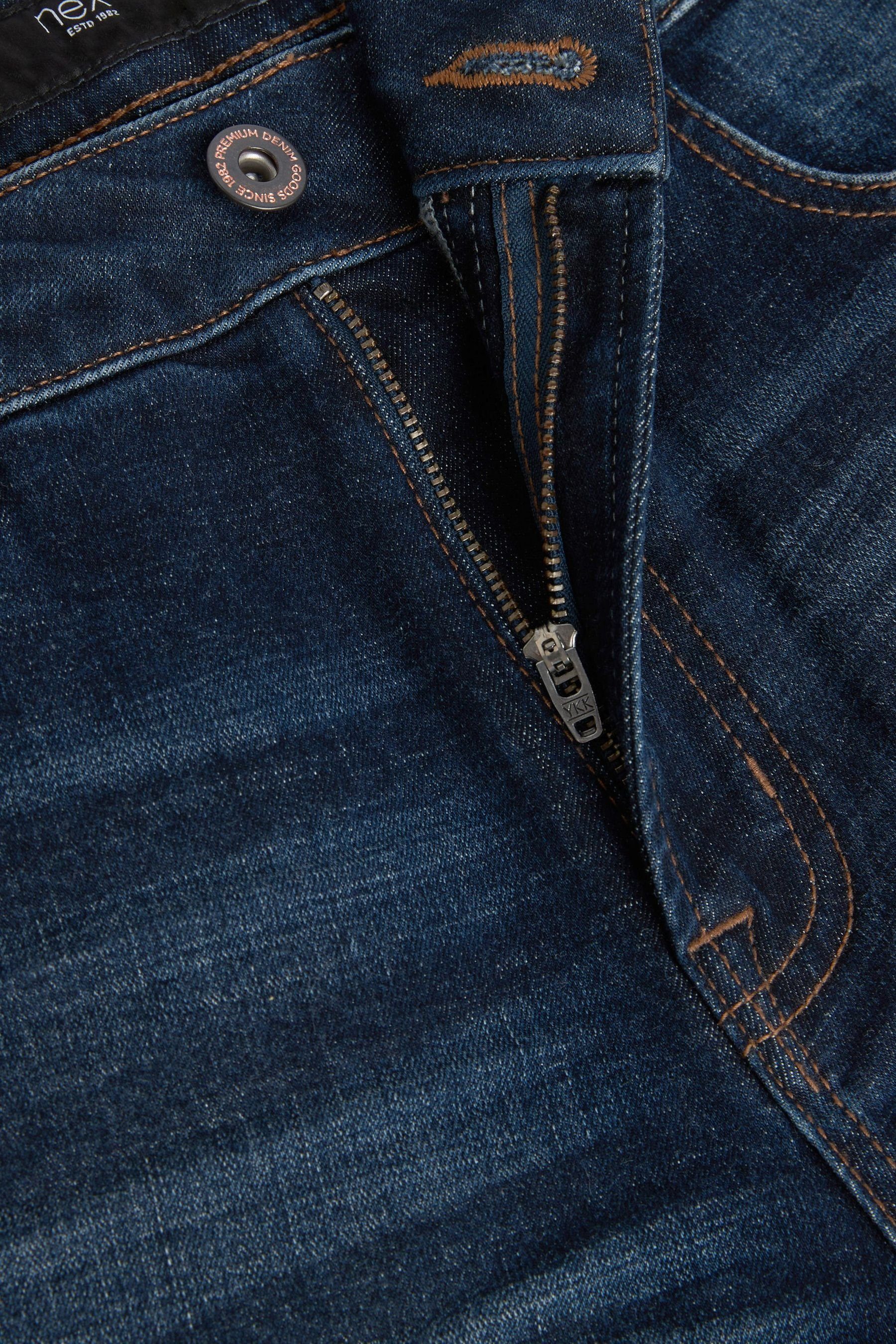 Motion Next Straight-Jeans Indigo Blue – Fit Mid Stretch-Jeans Straight Flex (1-tlg)