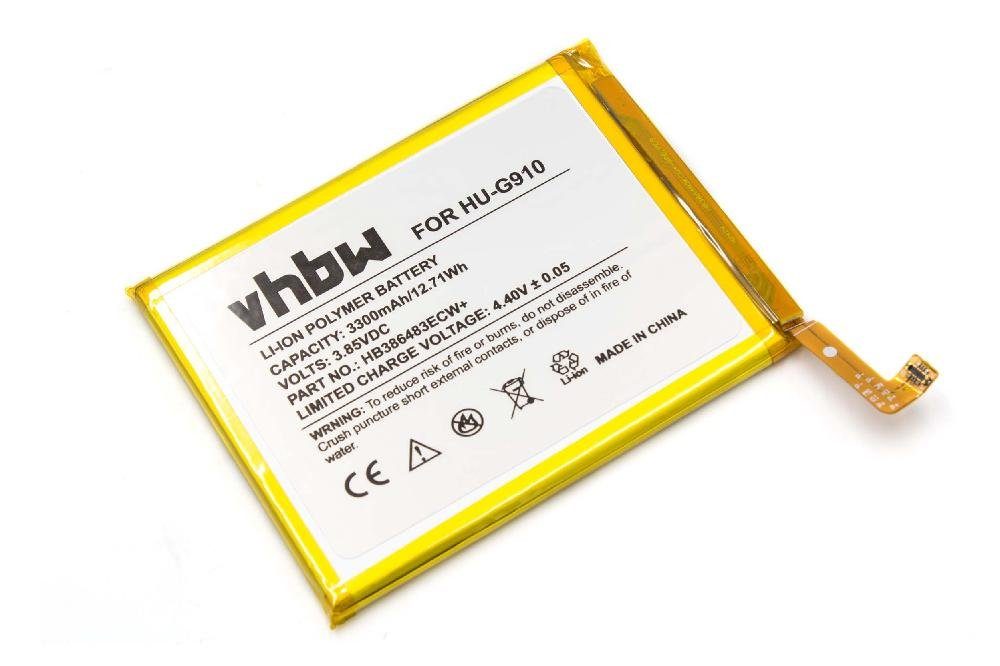 für V) Li-Polymer Ersatz HB386483ECW+ (3,85 mAh für Smartphone-Akku 3300 vhbw Huawei