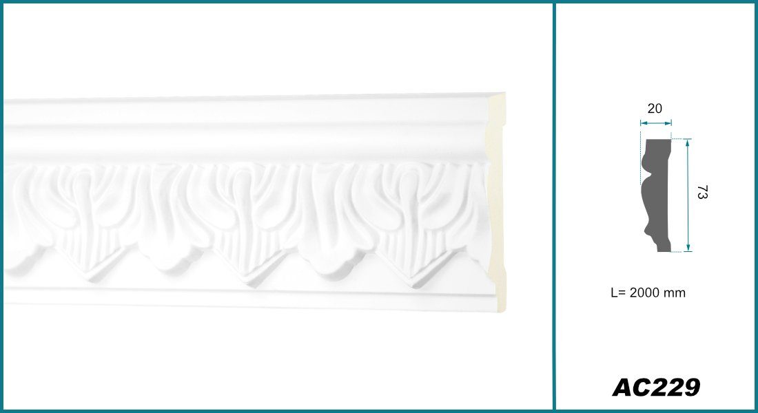 Hexim Perfect Stuckleiste AC 229, Flachprofile günstig online kaufen