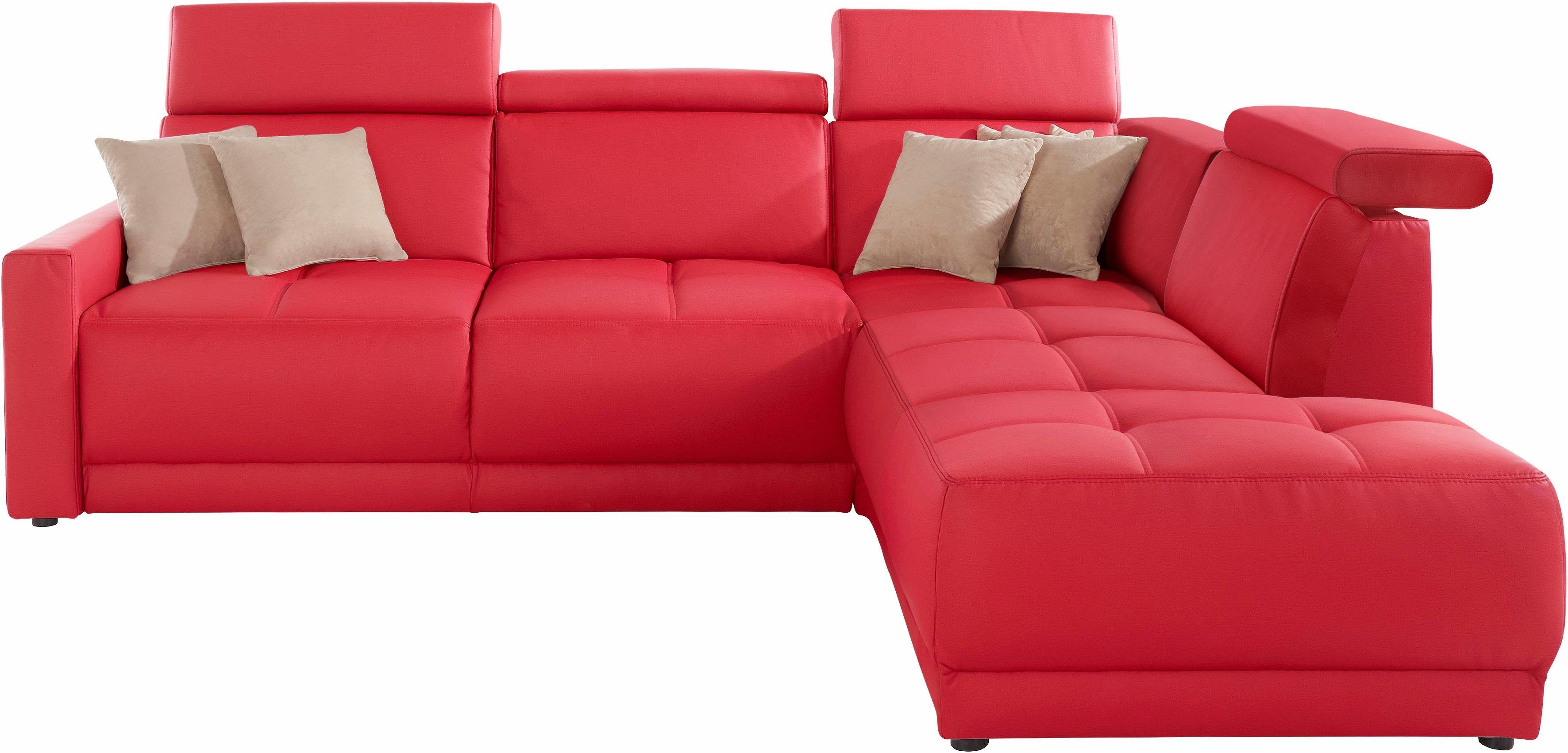 DOMO collection Ecksofa Ava, moderne Sitzheftung günstig online kaufen