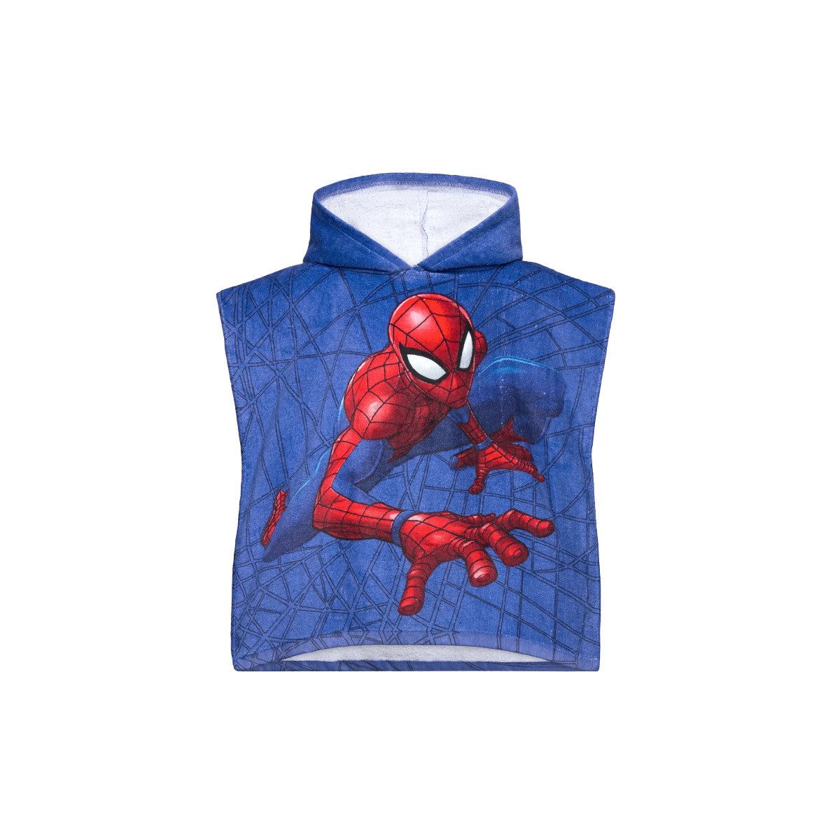 MARVEL Badeponcho Spiderman Unisex Kinder, Lang, Frottee, Keine / nicht relevant, Schlupf, Badeponcho, Bademantel, Badehandtuch, Badetextilien, Cardigan