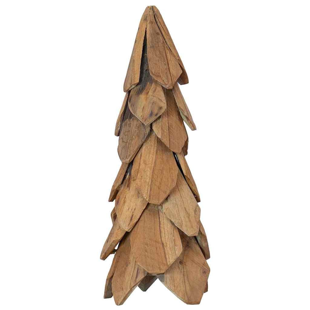 vidaXL Künstlicher Weihnachtsbaum Weihnachtsbaum mit Ständer Braun 50 cm Massivholz