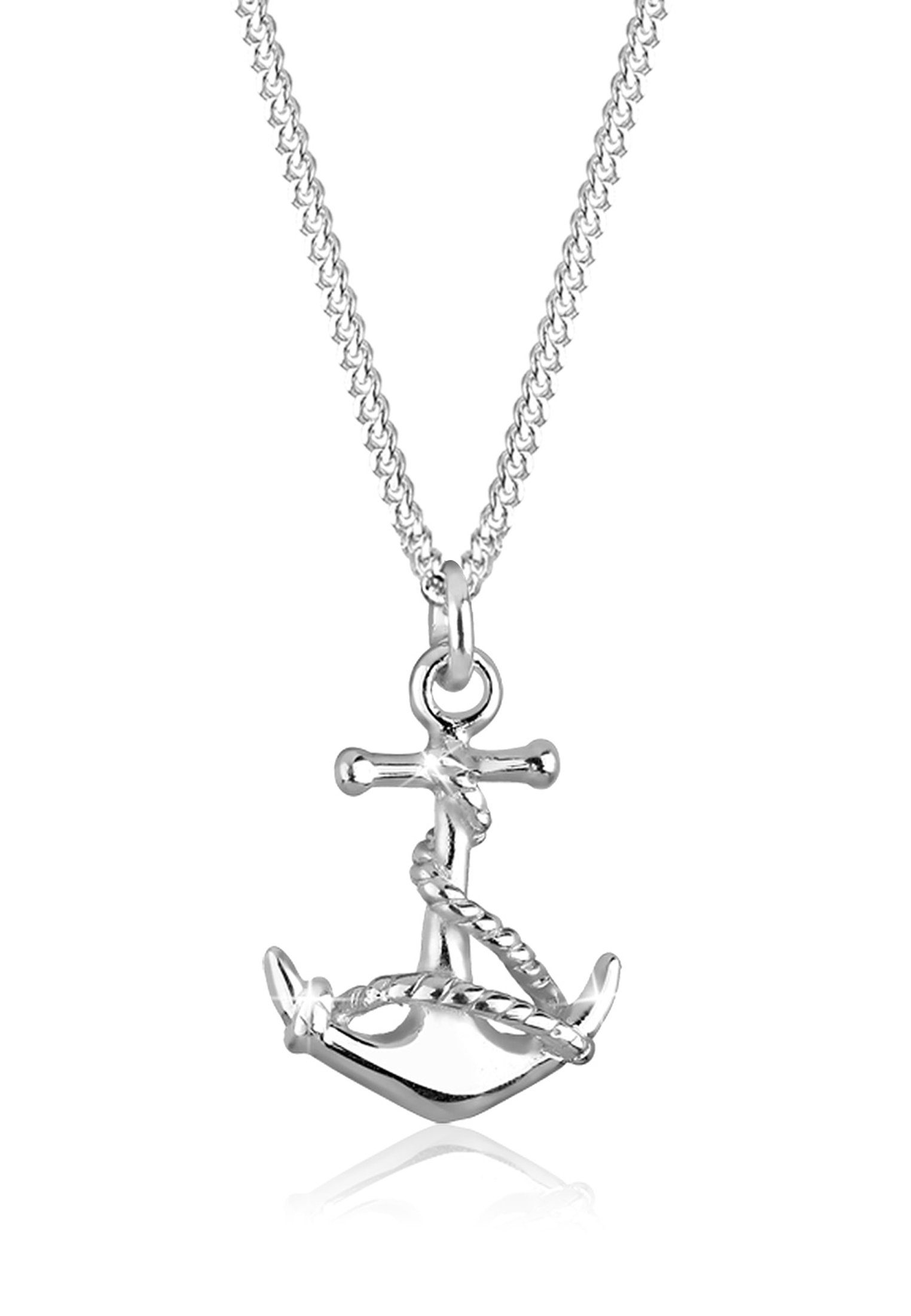 Elli Kette mit Anhänger Anker Anhänger Maritim 925 Silber, Anker günstig online kaufen