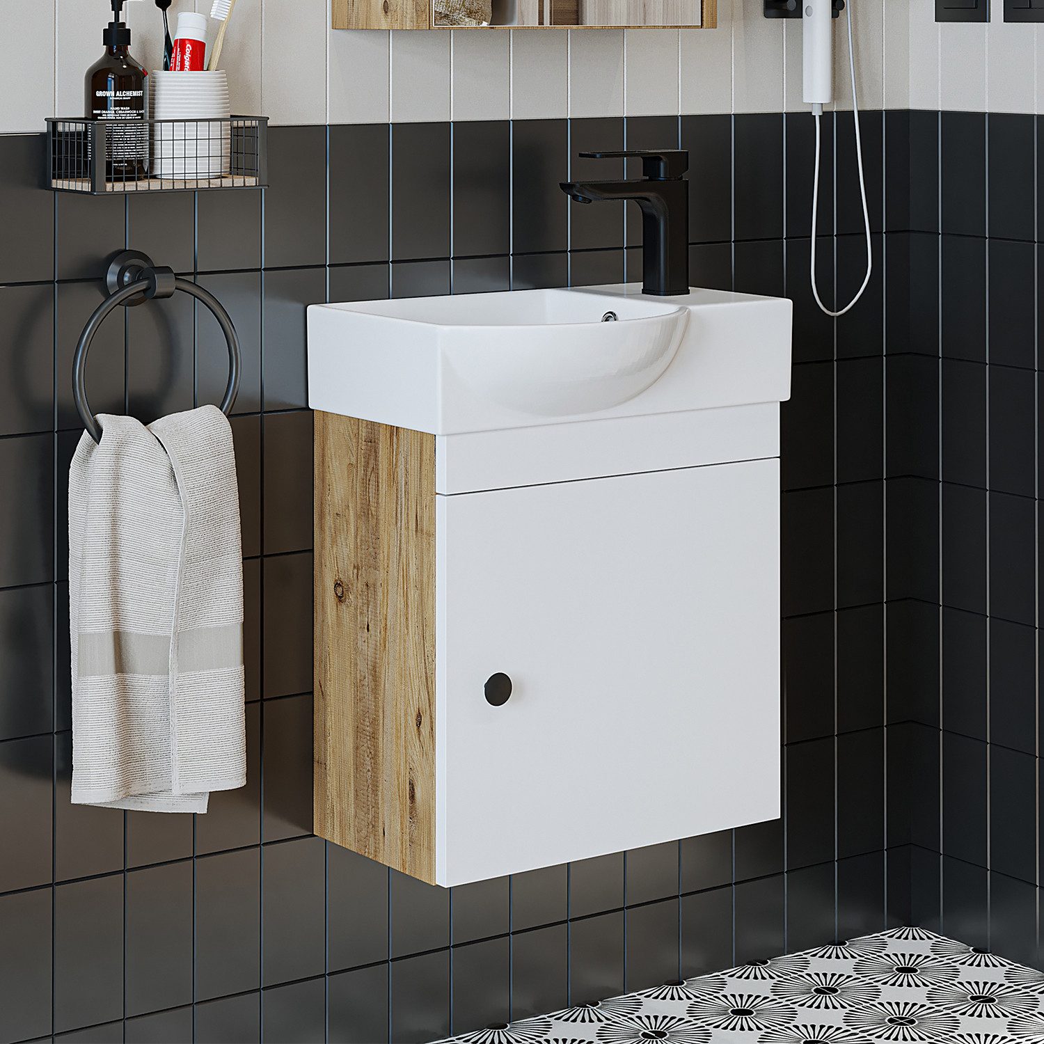 Roomart Badmöbel-Set PUNTO-SET, (Badmöbelset Unterschrank mit günstig online kaufen