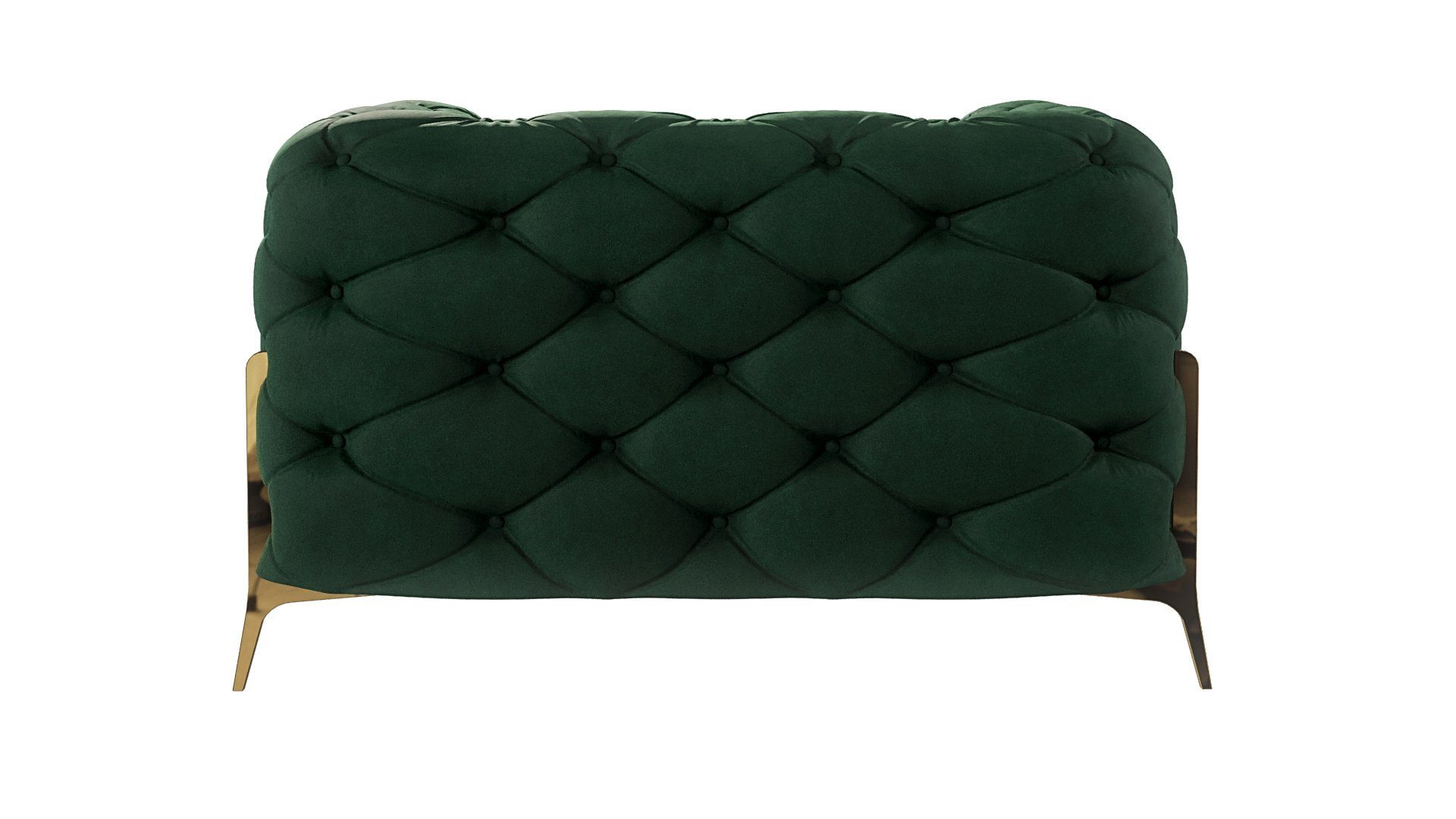 S-Style Metall Ashley Wellenfederung Grün Füßen, Möbel Goldene Chesterfield-Sessel Flasche mit mit