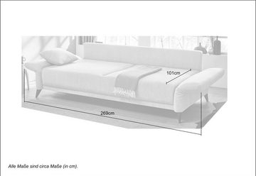 Jockenhöfer Gruppe Big-Sofa Schenna, verstellb.Armlehnen,Federkernpolsterung,8 Kissen,frei im Raum stellbar