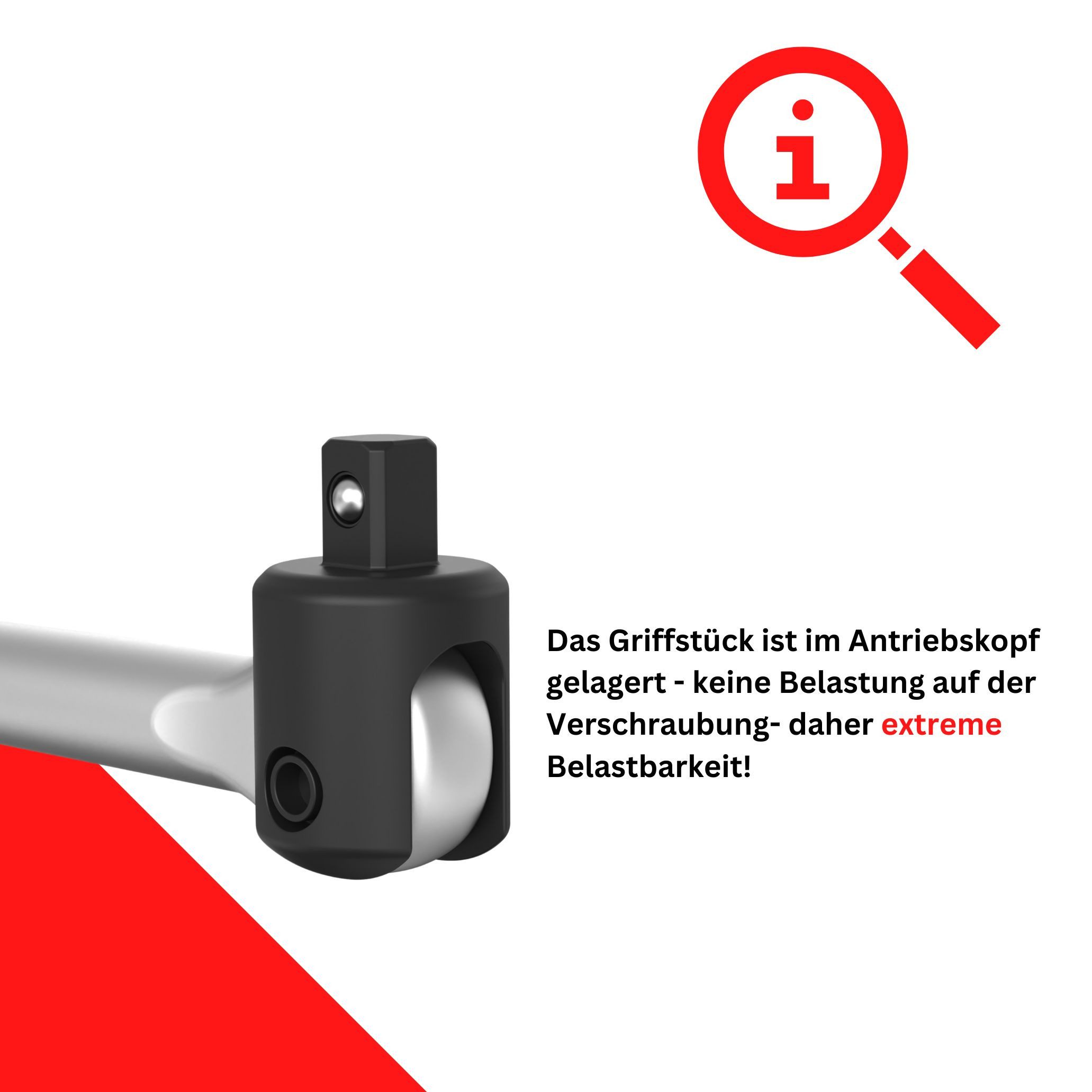 FAMEX Drehmomentschlüssel Gelenkschlüssel extra lang, bis ca. 650 Nm, 60cm, Gelenkgriff