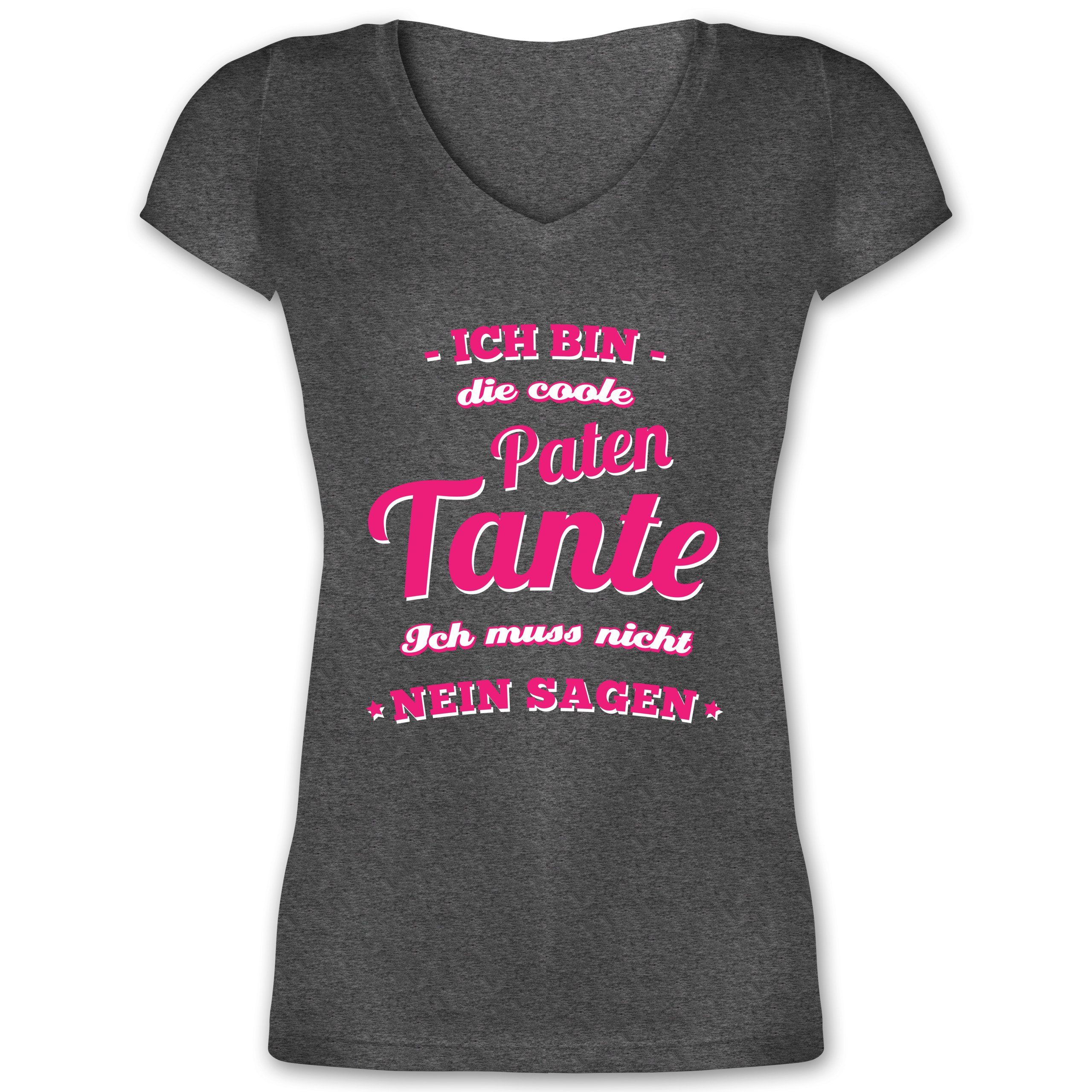 Shirtracer TShirt »Ich bin die coole Patentante Damen TShirt mit V