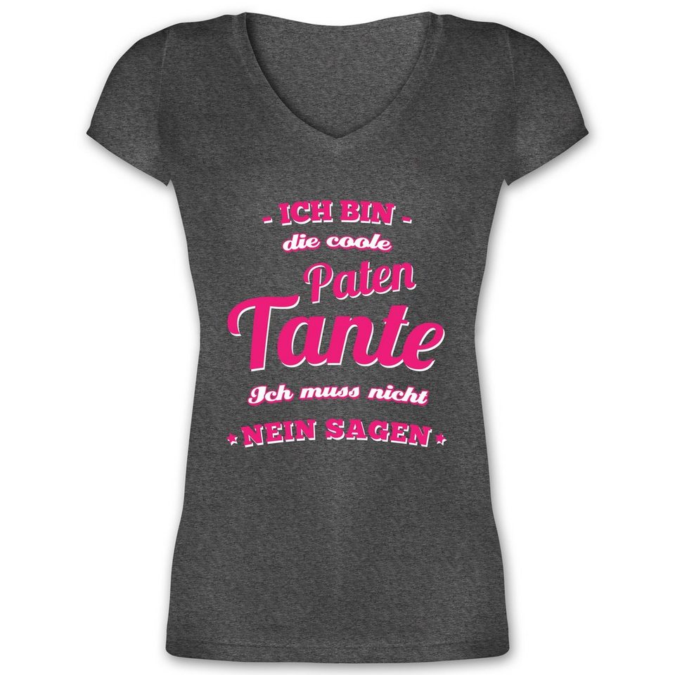 Shirtracer T Shirt Ich Bin Die Coole Patentante Schwester Tante Damen T Shirt Mit V Ausschnitt T Shirts T Shirt Fur Patentante V Ausschnitt Online Kaufen Otto