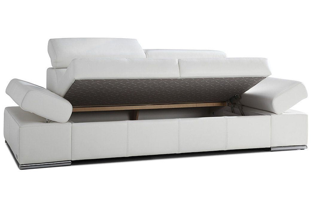 Sitzer mit Bettfunktion, Sofa Design Weiß Polster Made 2,5 JVmoebel in Modern Europe Couch