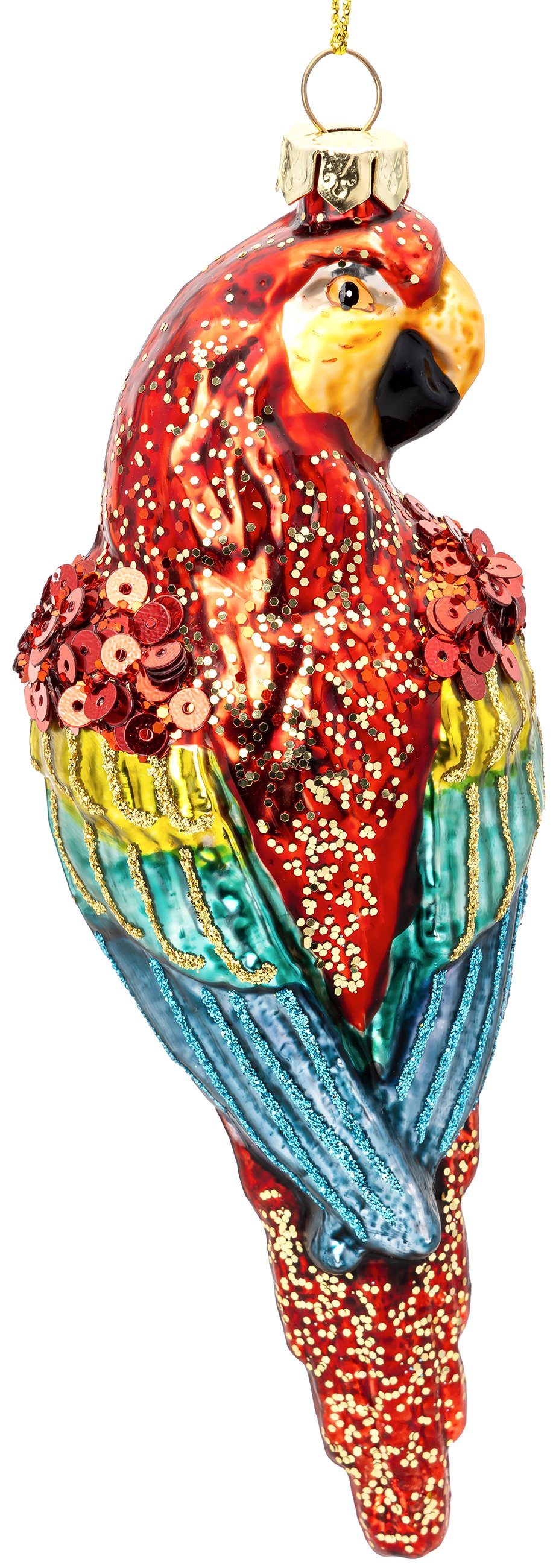 SIKORA Christbaumschmuck Ara Papagei besondere Weihnachtskugel Glas Anhänge günstig online kaufen