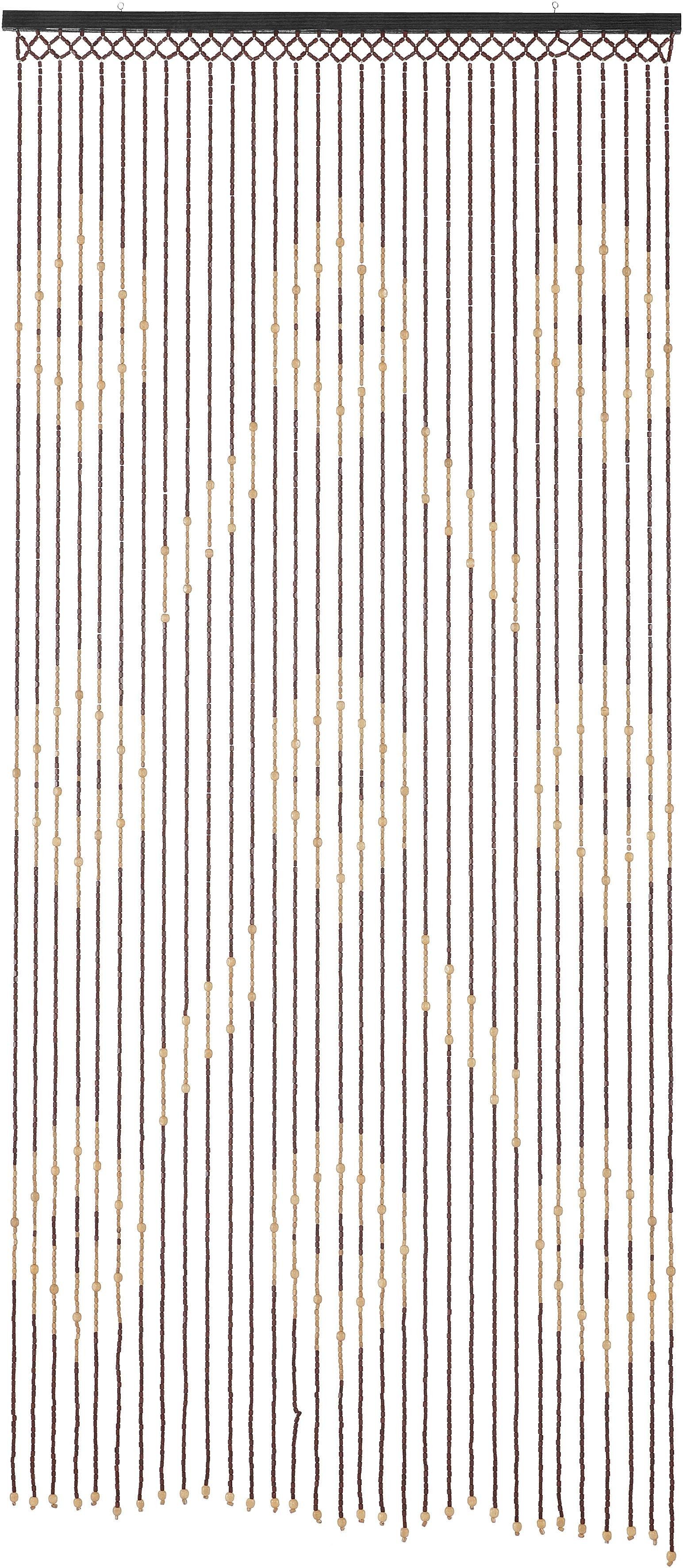locker Türvorhang Sevilla (1 St), Hakenaufhängung, halbtransparent, mit Kreisdekor, 90x200 cm
