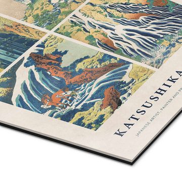 Posterlounge XXL-Wandbild Katsushika Hokusai, Shokoku Taki Meguri – Waterfalls of the Provinces, Wohnzimmer Japandi Malerei