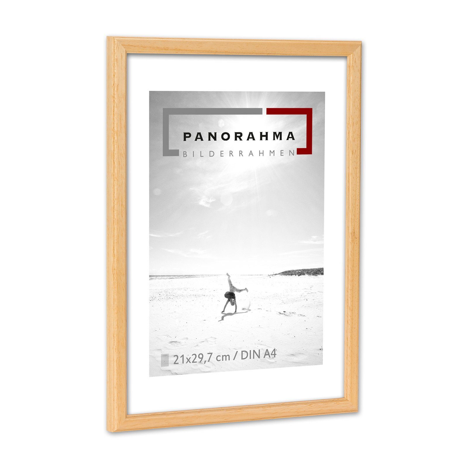 Panorahma Bilderrahmen Holzbilderrahmen Berlin, schmale Leiste, klassisch elegant, 5 Farben, für 1 Bilder (1 Rahmen), sehr schmal