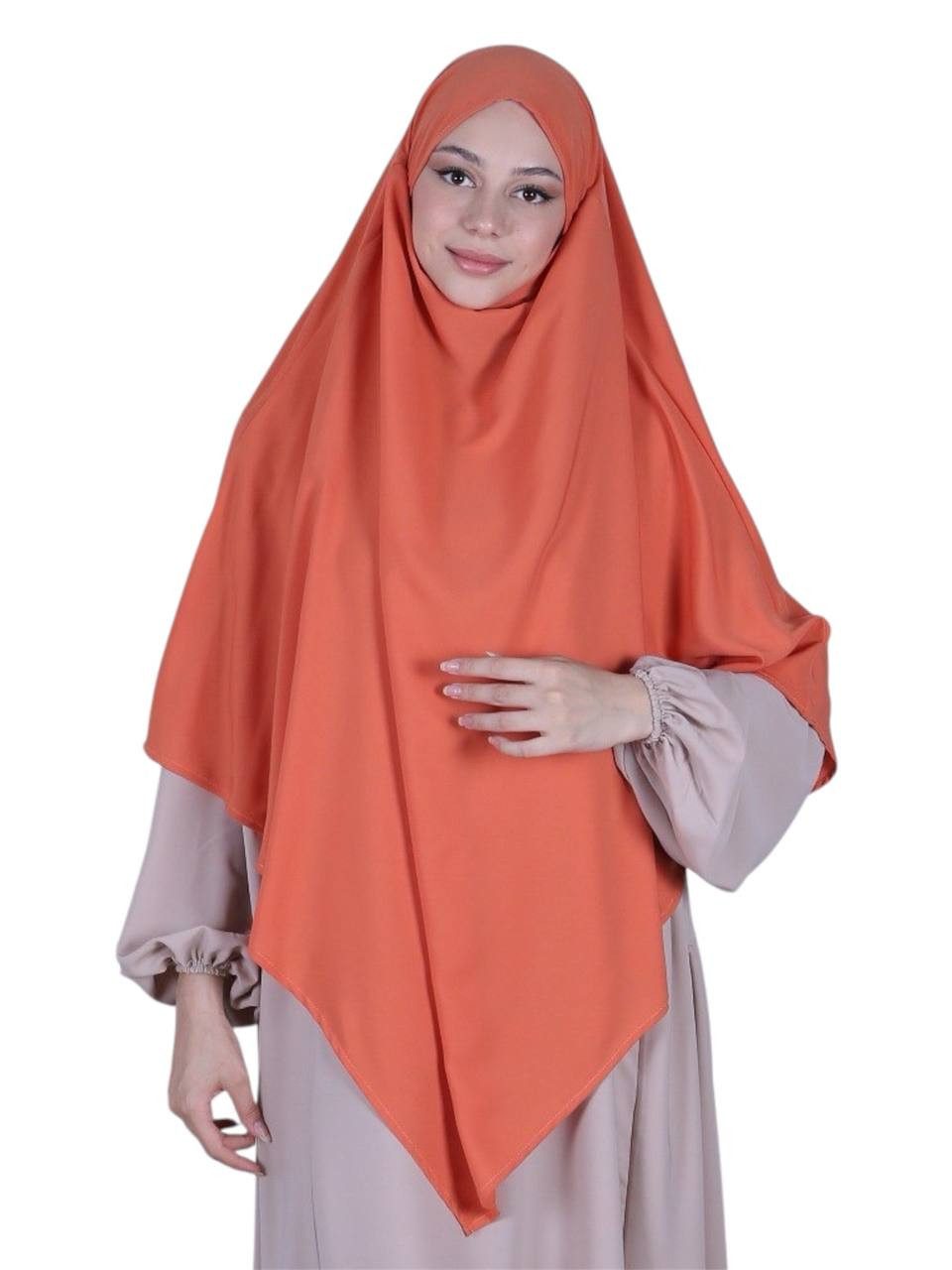 Aymasal Kopftuch Einlagiger Khimar Hiba Medina Seide Medine Seide islamische Mode, (Single item), Einlagiger Khimar Hiba aus Medina Seide – Elegante islamische Mode