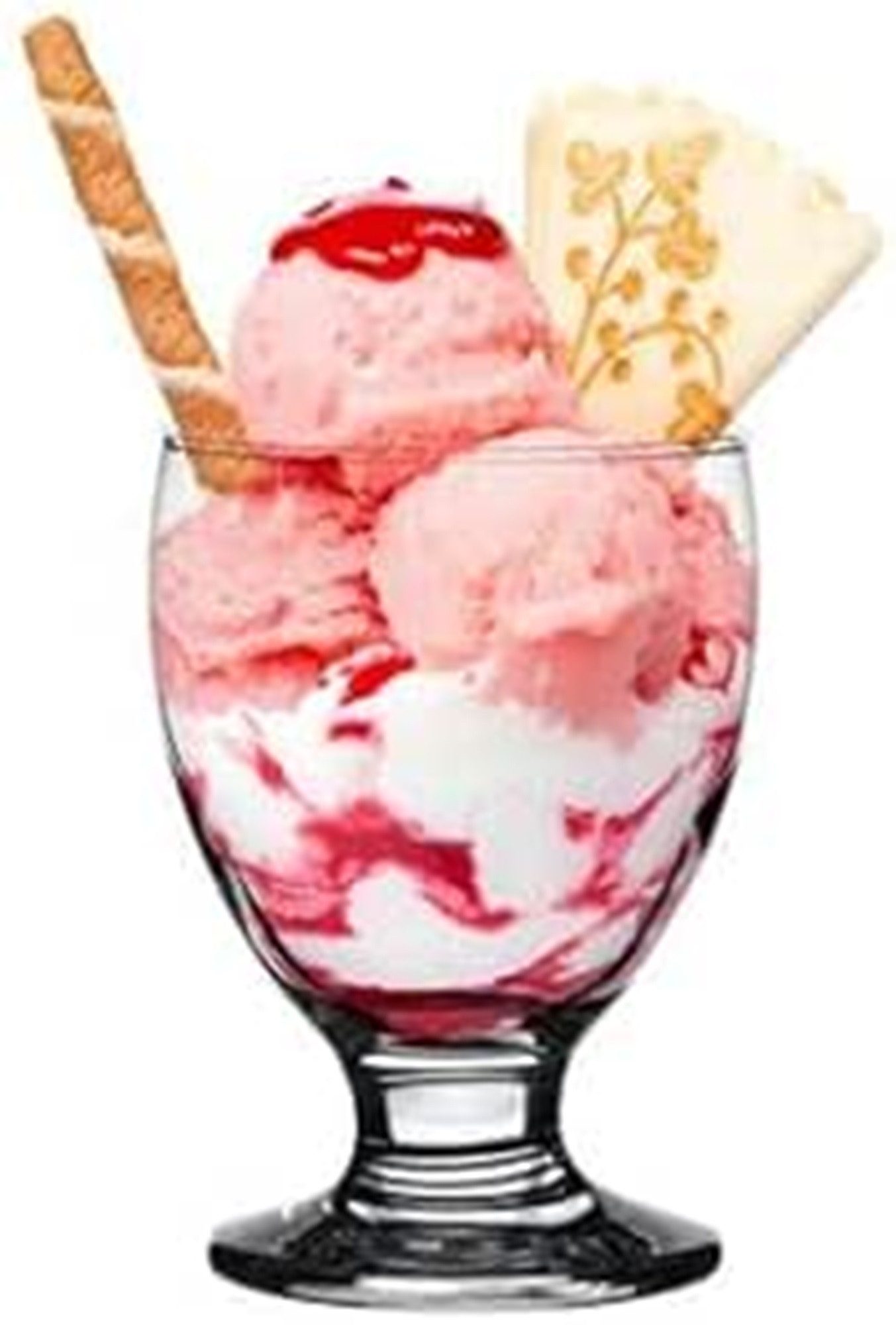 KONZEPT Eisschale Dessertgläser Glas, Eisbecher, (6-tlg), ideal für Dessert, Tiramisu, Eis