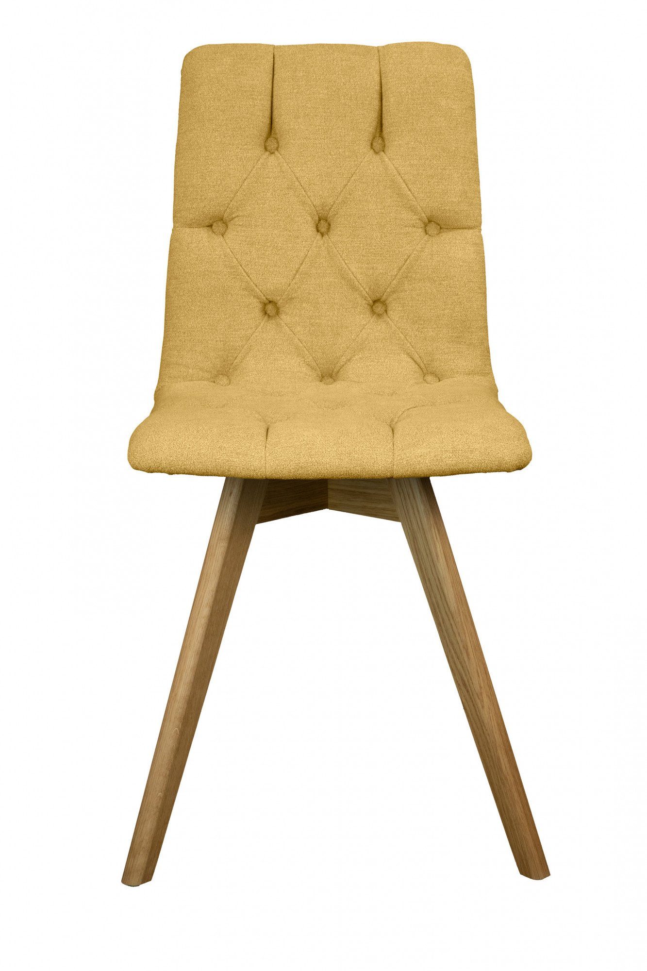 OTTO home Esszimmerstuhl Rania (Set, 2 St), Massivholzgestell, mit Knopfheftung