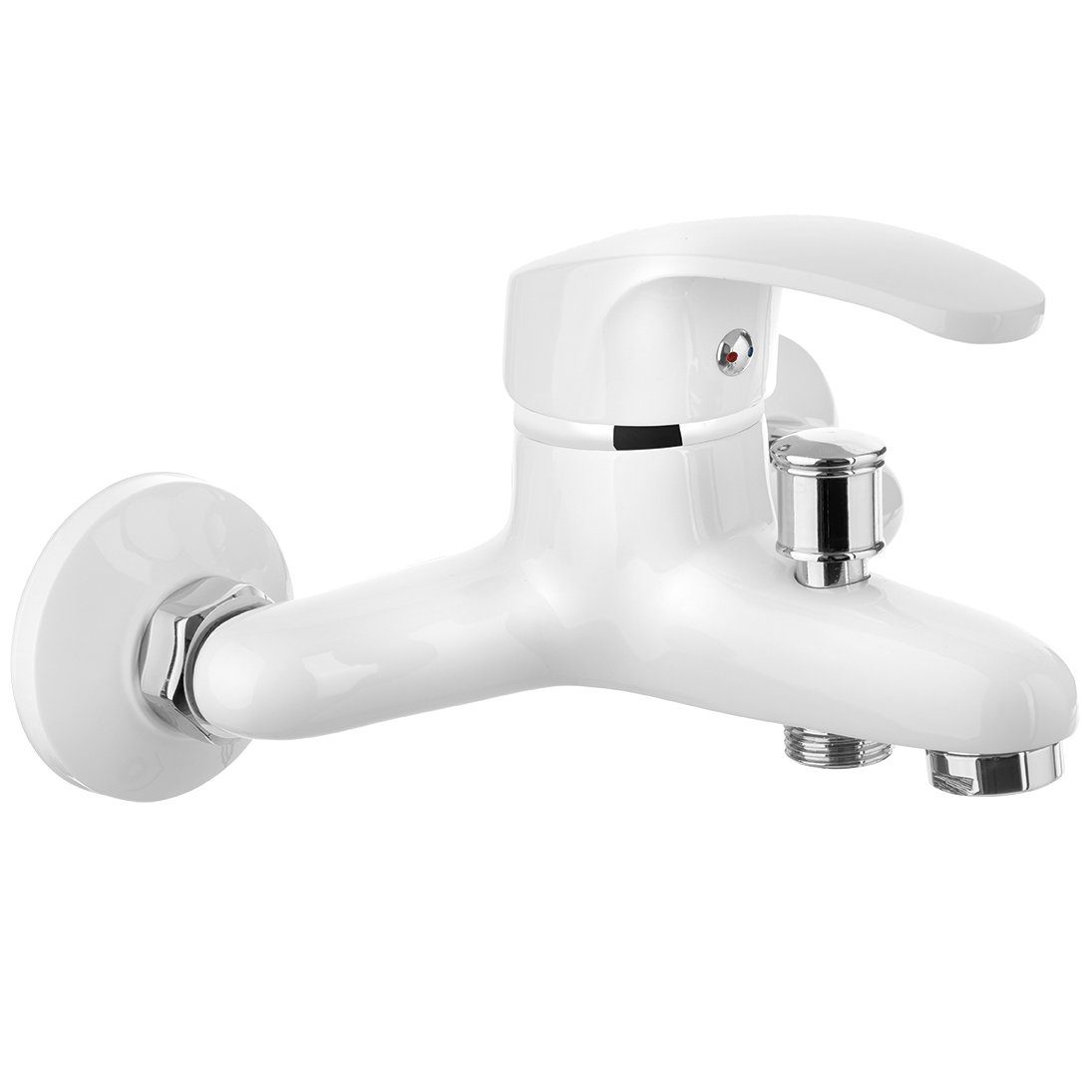 KOLMAN Wannenarmatur Badewannenarmatur Wasserhahn KAKADU für Badezimmer in Weiß