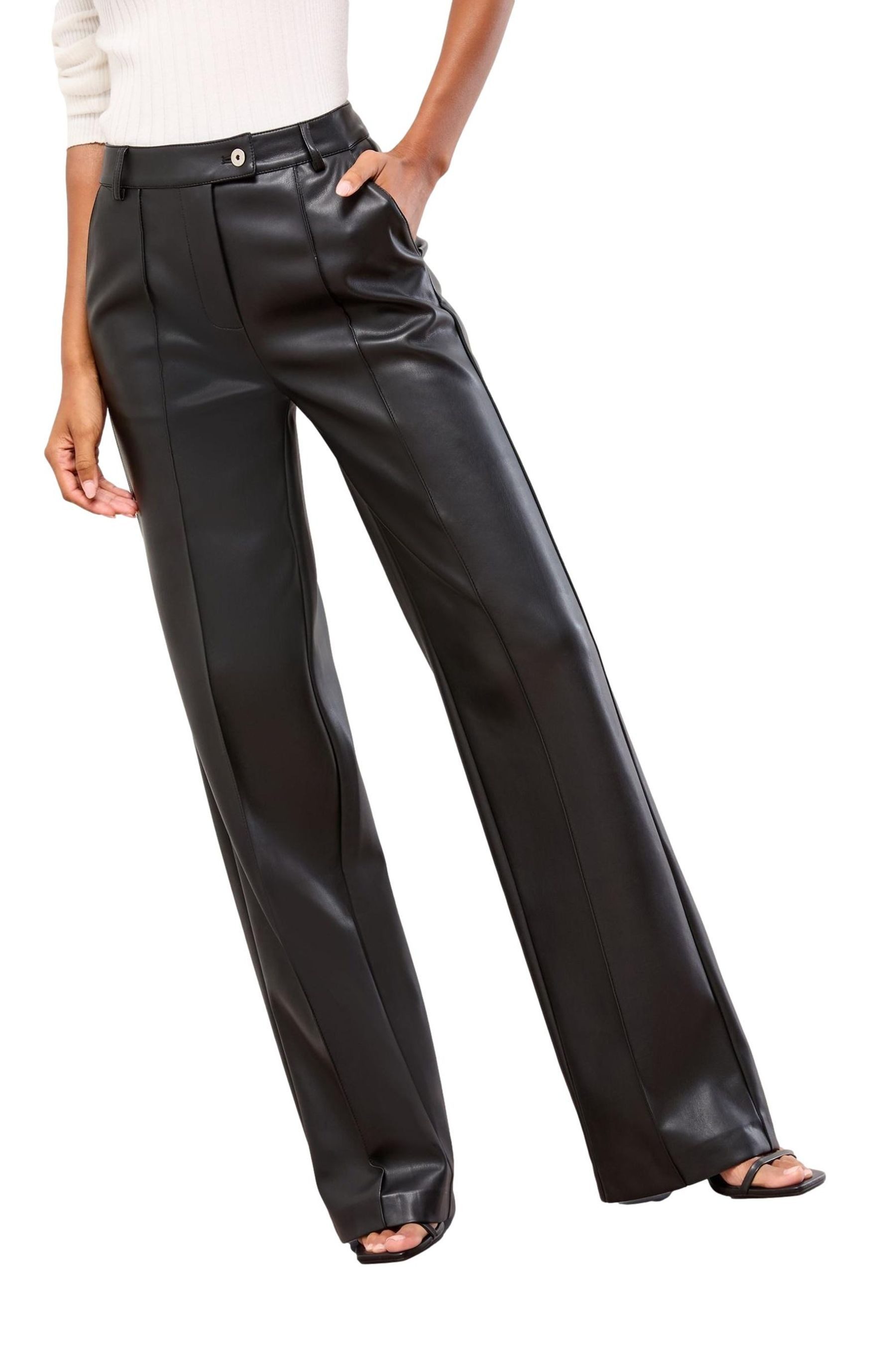 Black Faux Leather