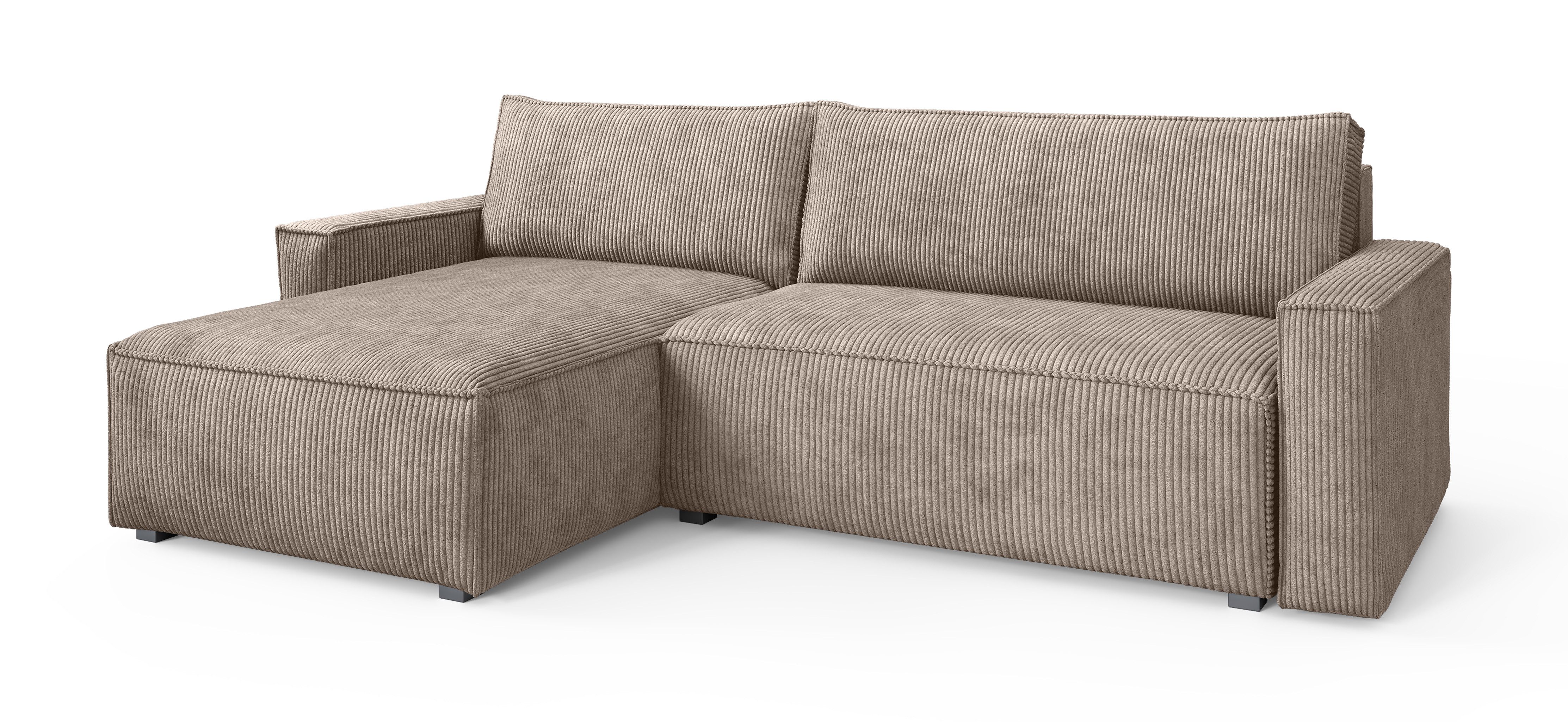 Masseno Ecksofa BESMIR mit Schlaffunktion L-Form, Sofa mit Bettkasten