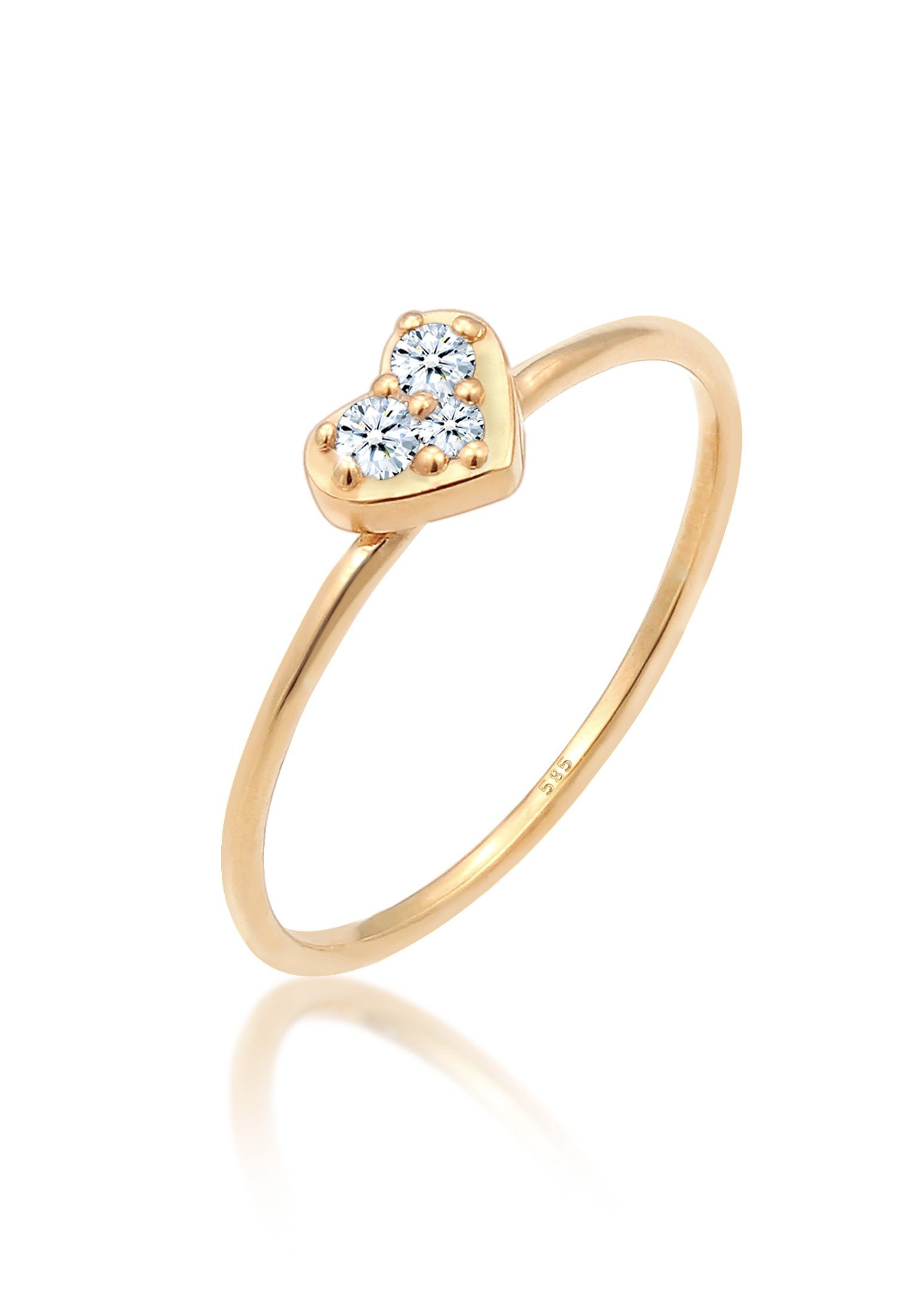 Elli DIAMONDS Verlobungsring Herz Diamant Weiß günstig online kaufen