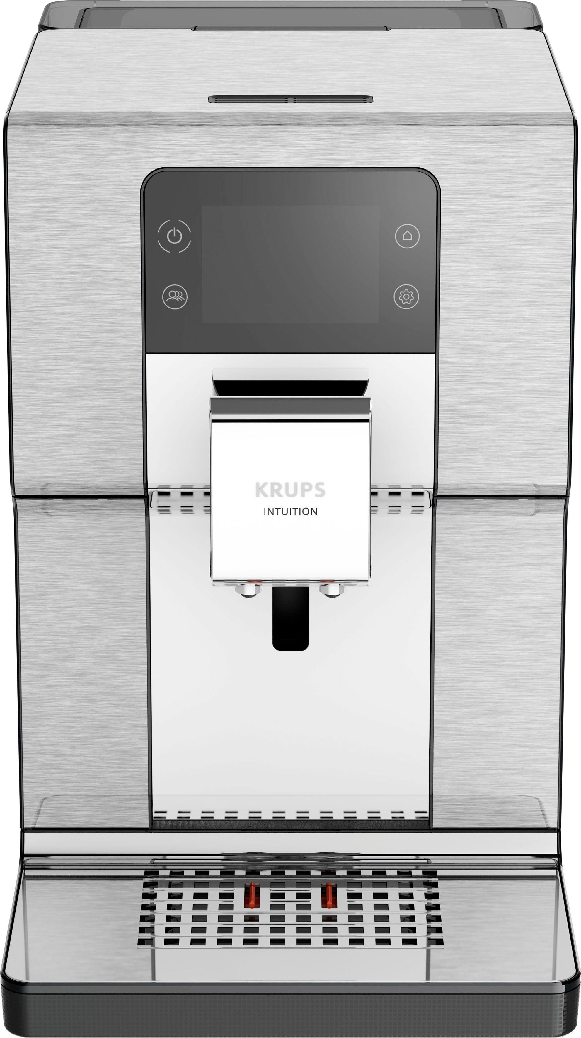 Krups Kaffeevollautomat EA877D Intuition und Kaltgetränke-Spezialitäten, Experience+, geräuscharm, 21 Farb-Touchscreen Heiß