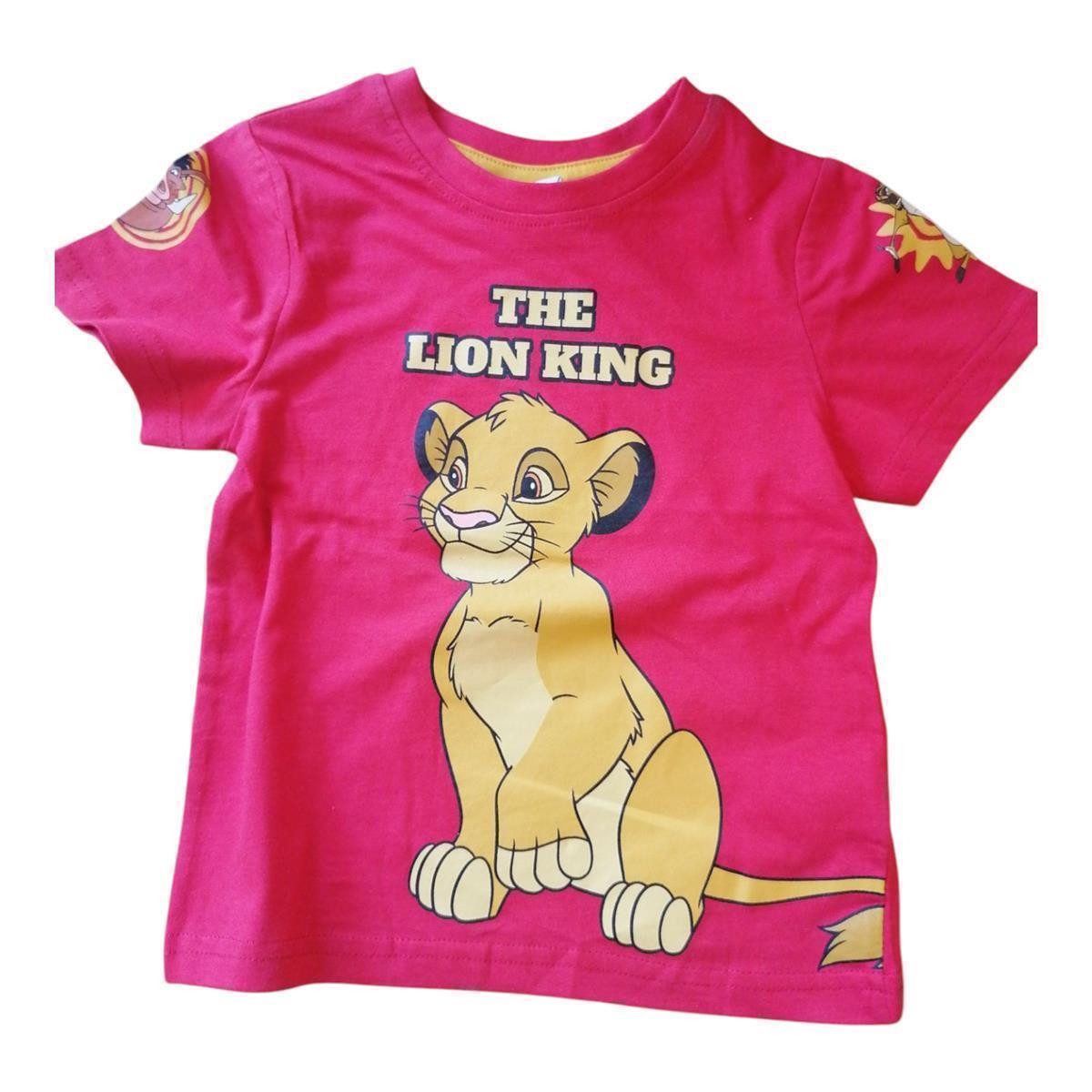Disney The Lion King T-Shirt Lion King Simba T-Shirt für Jungen, Blau oder Rot, Gr. 92-128