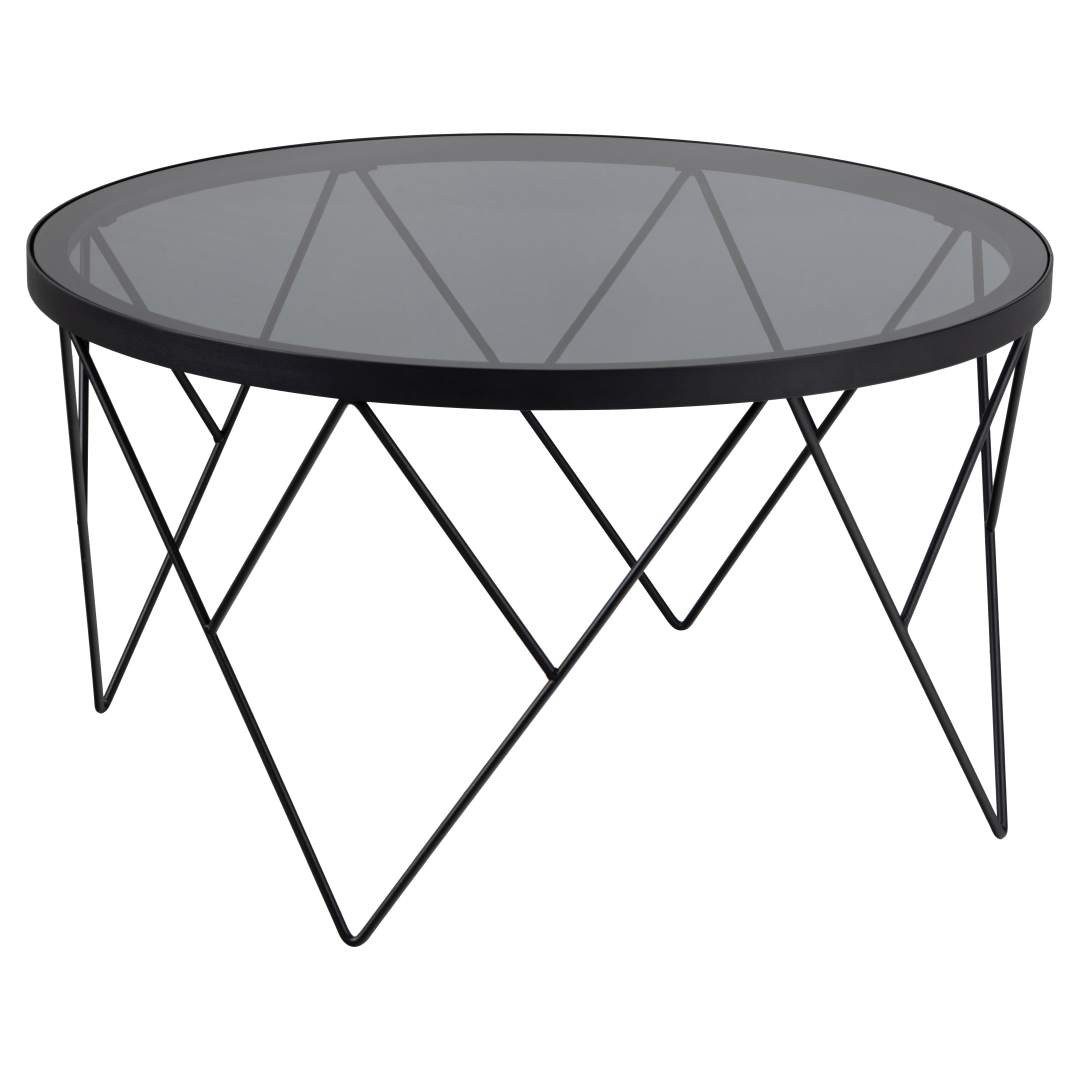 ebuy24 Couchtisch Halstow Couchtisch Ø80cm grau.