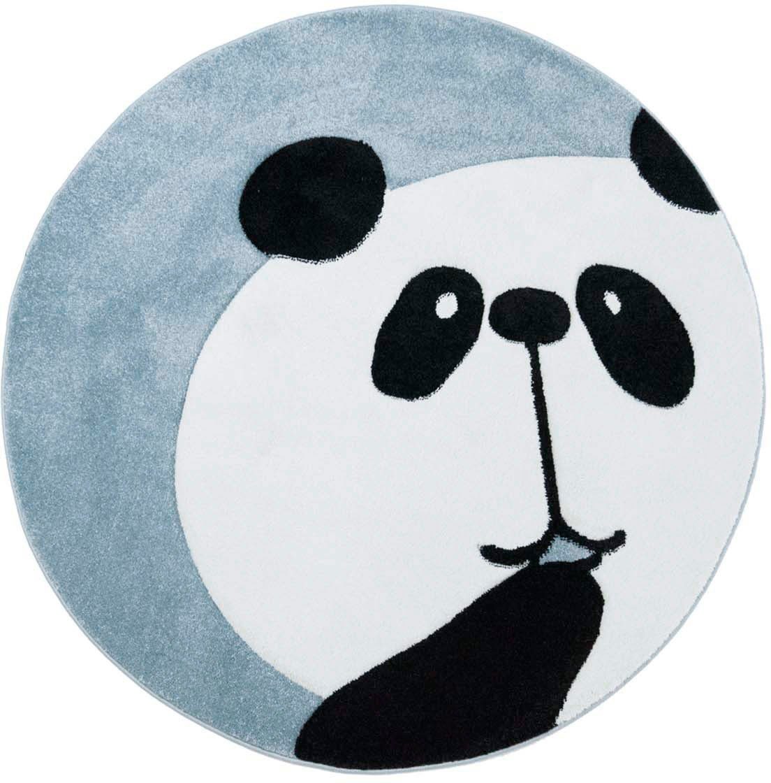 Kinderteppich Bueno Kids 1389, Carpet City, rund, Höhe: 13 mm, Spielteppich, Panda-Bär, 3D-Effekt, Weicher Flor, Pflegeleicht