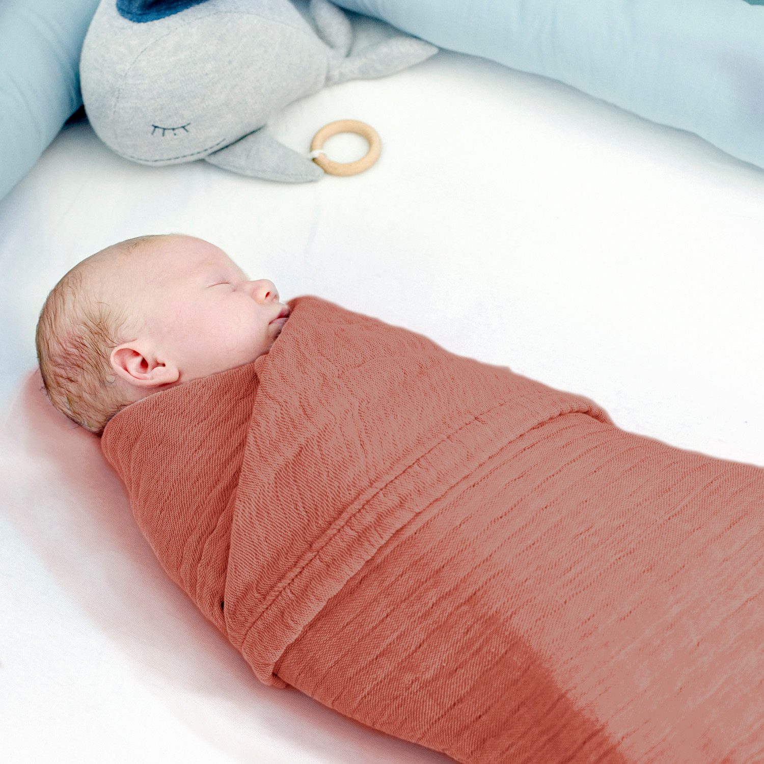 Nordic Coast Company Neugeborenen-Geschenkset Geschenk Set zur Geburt, Puckdecke, Musselindecke, Babydecke Spucktuch Baby-Set Erstausstattung Geburt Babyausstattung- bessere Windeltorte