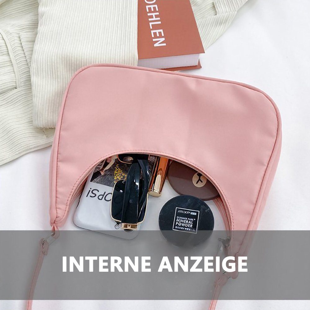 GelldG Handtasche Schultertasche Unterarmtasche Messenger Handbags Bag Schwarz Handtasche Mini