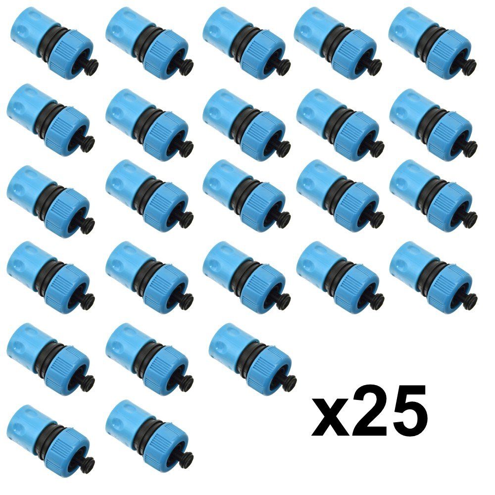 Thumbnail - GEKO Schlauchkupplung 25 Stück Schlauchkupplung 3/4" mit Wasserstopp BLUE LINE, (1-tlg)