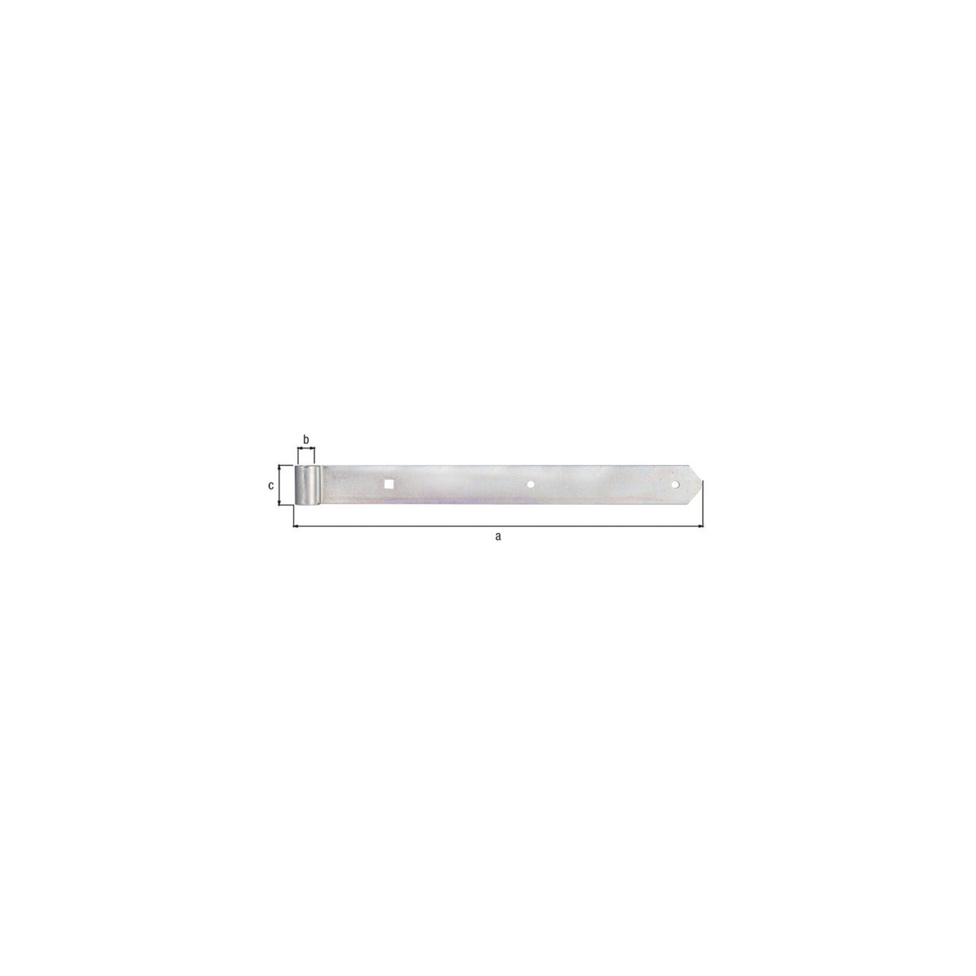 Alberts Luftpumpe Ladenband L.400x13x40mm S.5mm STA galv.verz.d.pass.D.13mm rd GAH